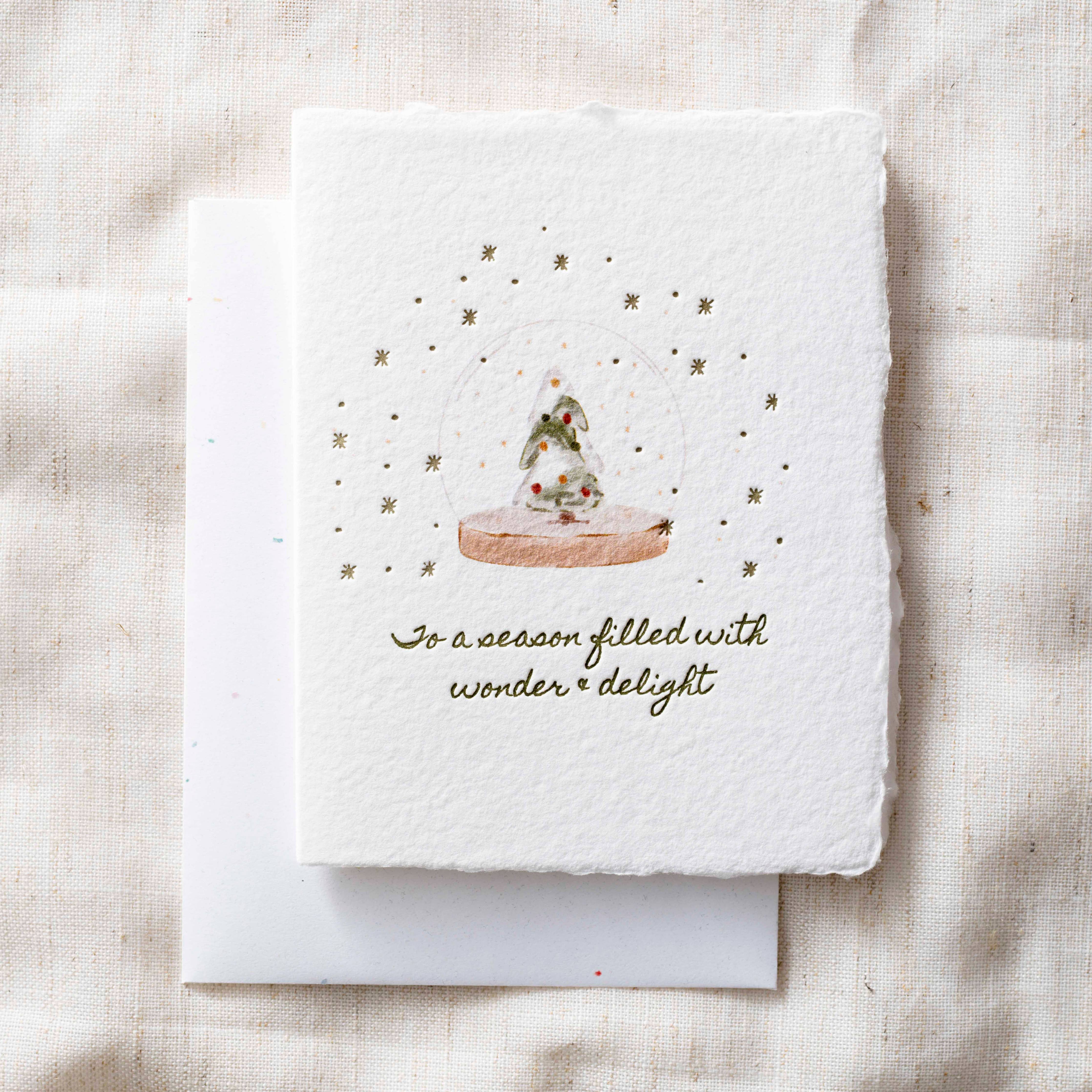 Snow Globe Christmas Tree | Winter Holiday Greeting Card