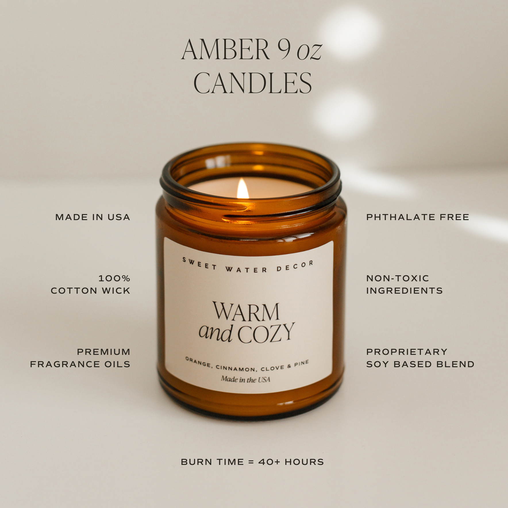 Sweet Water Decor -Cozy Season 9 oz Soy Candle - Fall Decor & Gifts