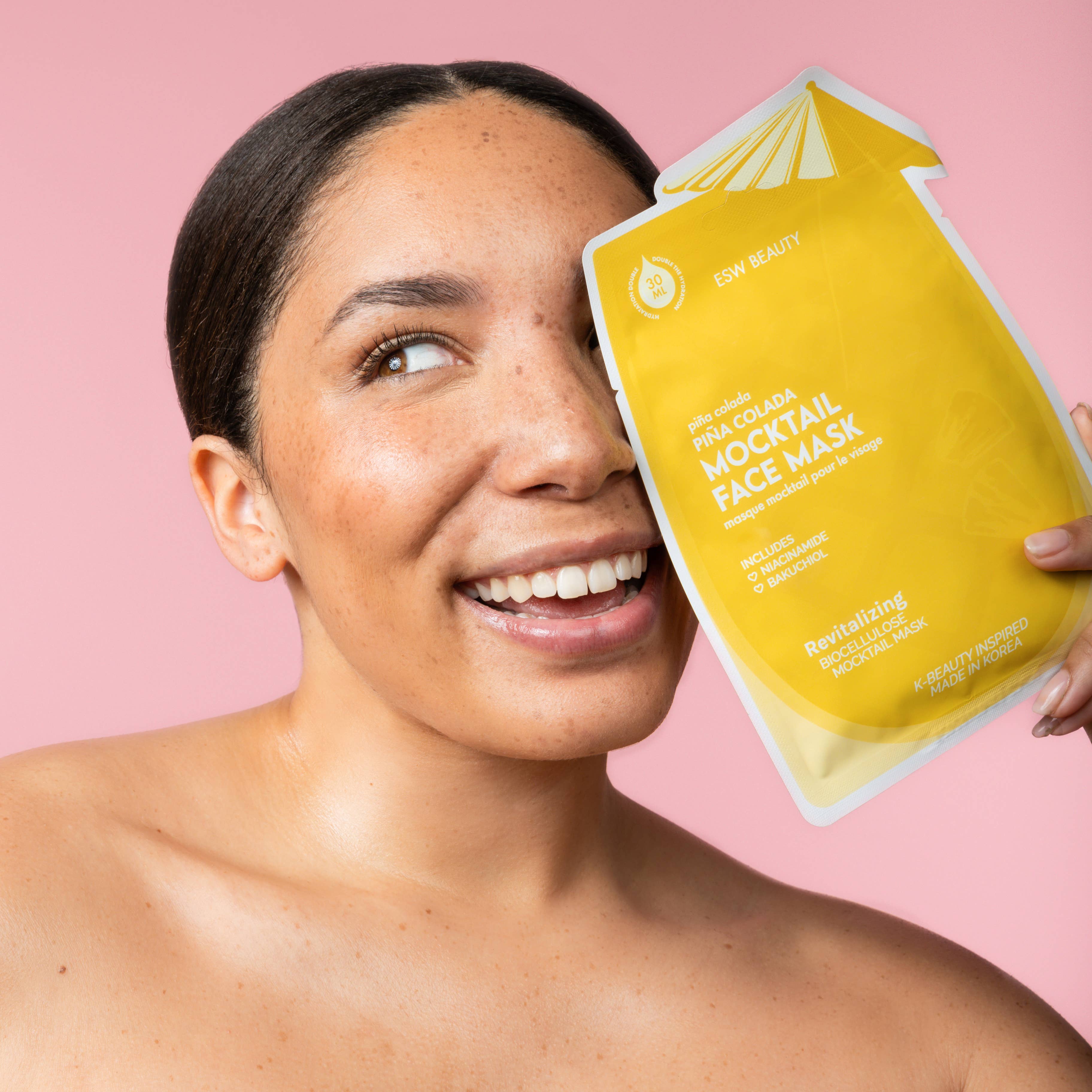ESW Piña Colada Revitalizing Biocellulose Mocktail Mask