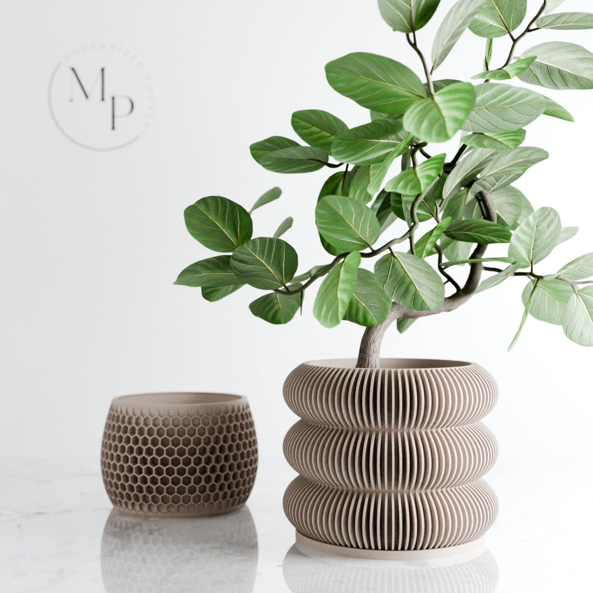 Modernized Pottery- Triple BUBBLES Planter