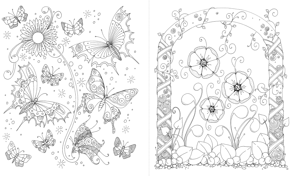 Tangled Gardens Coloring Book