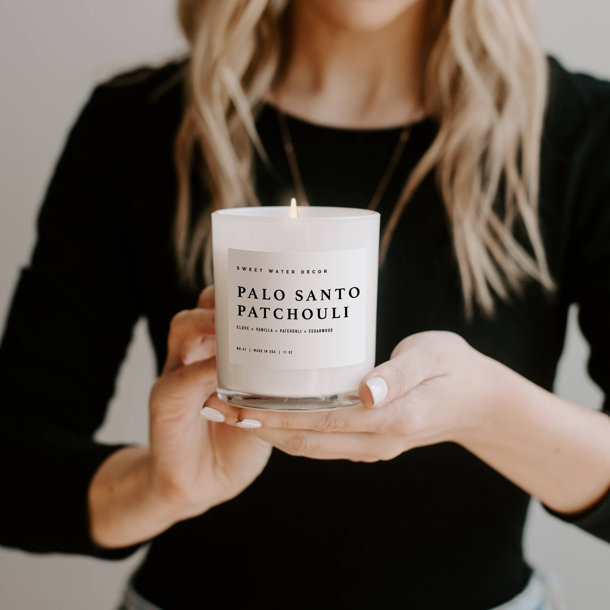 Sweet Water Decor- Palo Santo Patchouli 11 oz Soy Candle - Home Decor & Gifts