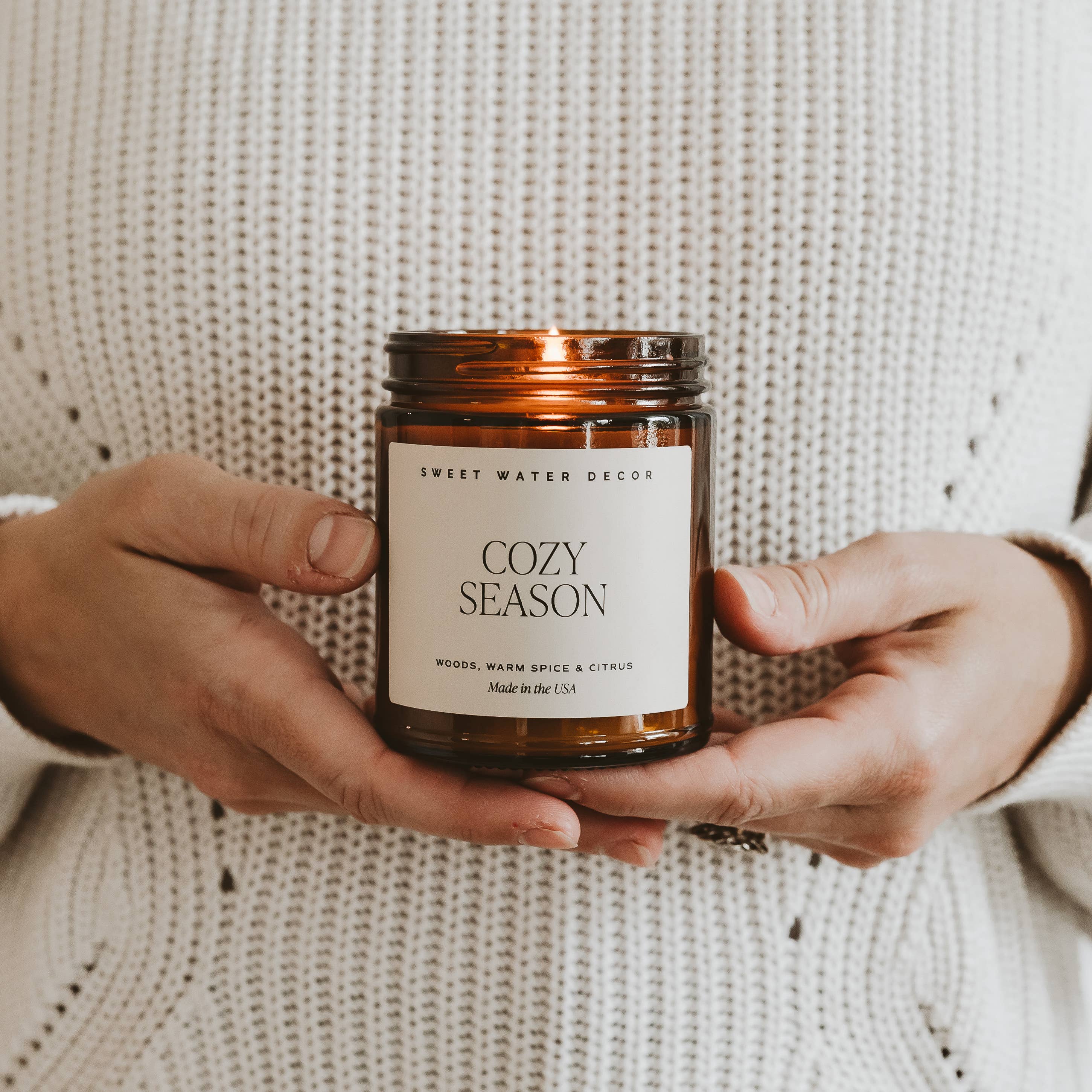 Sweet Water Decor -Cozy Season 9 oz Soy Candle - Fall Decor & Gifts