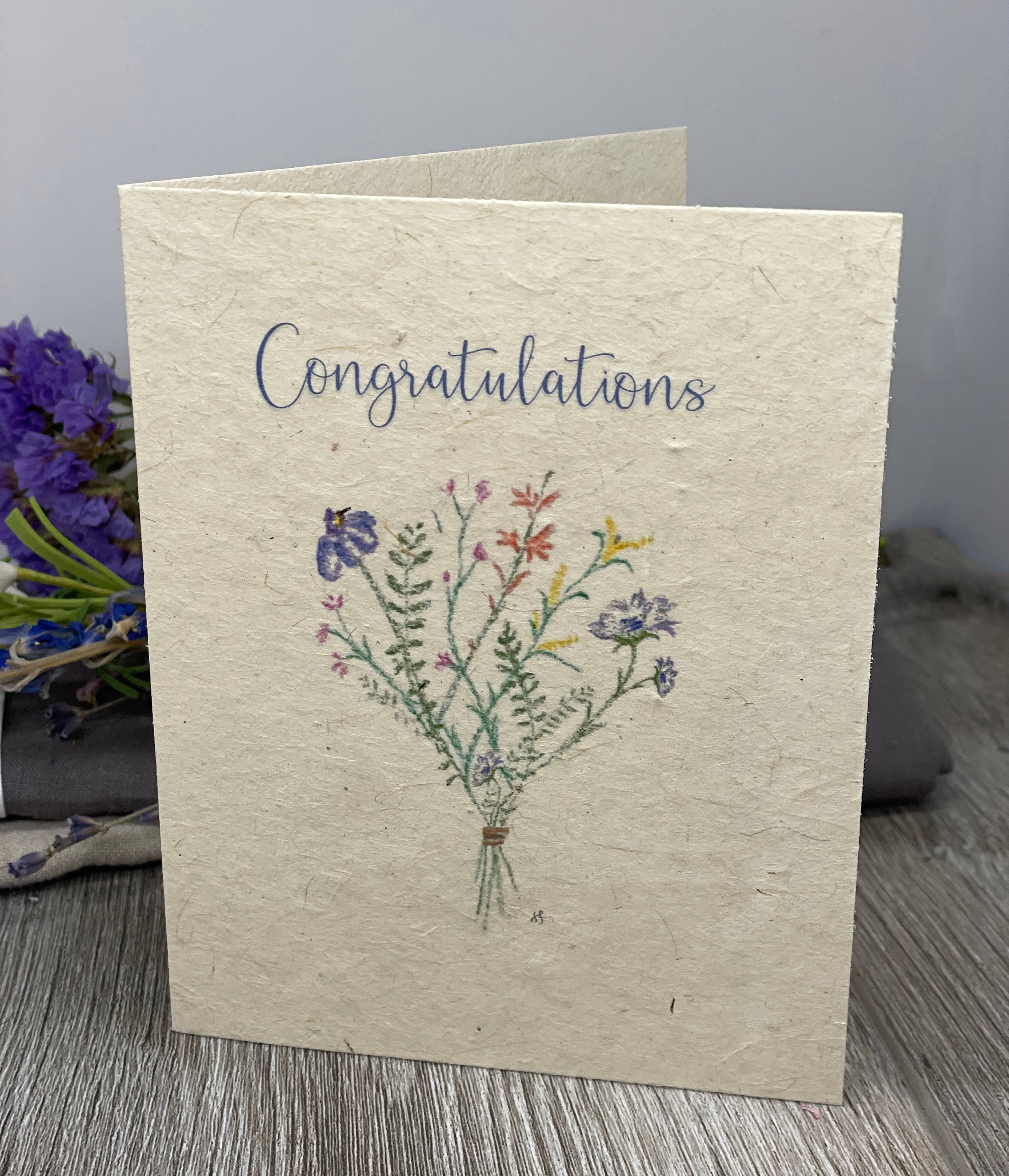Congratulations | Plantable Card | Wildflower Bunch