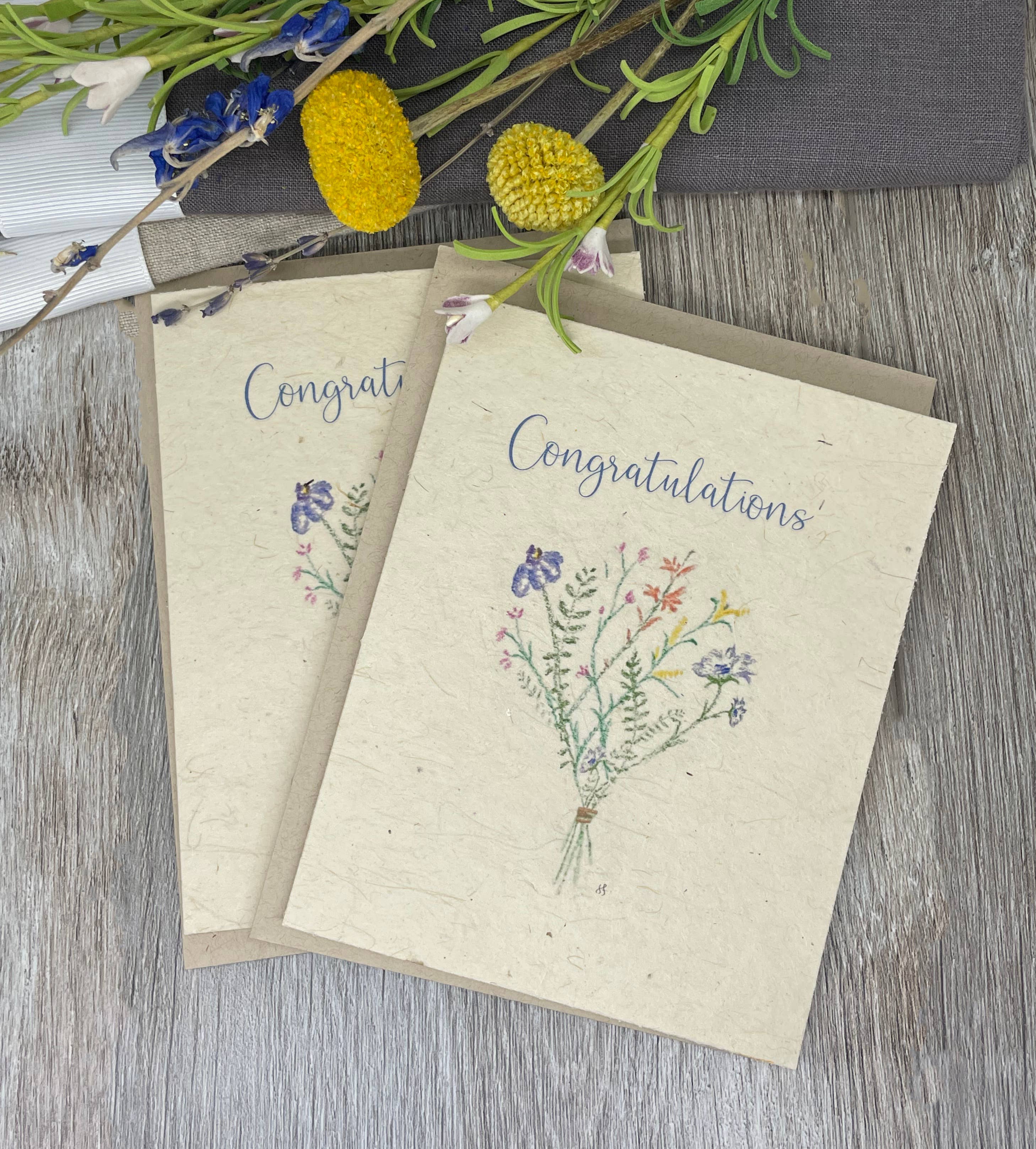 Congratulations | Plantable Card | Wildflower Bunch