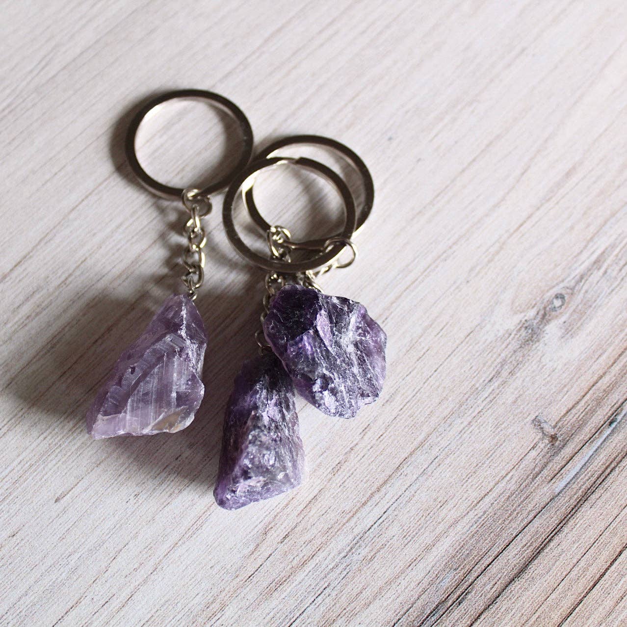 Raw Crystal Keychain (Crystals & Stones)