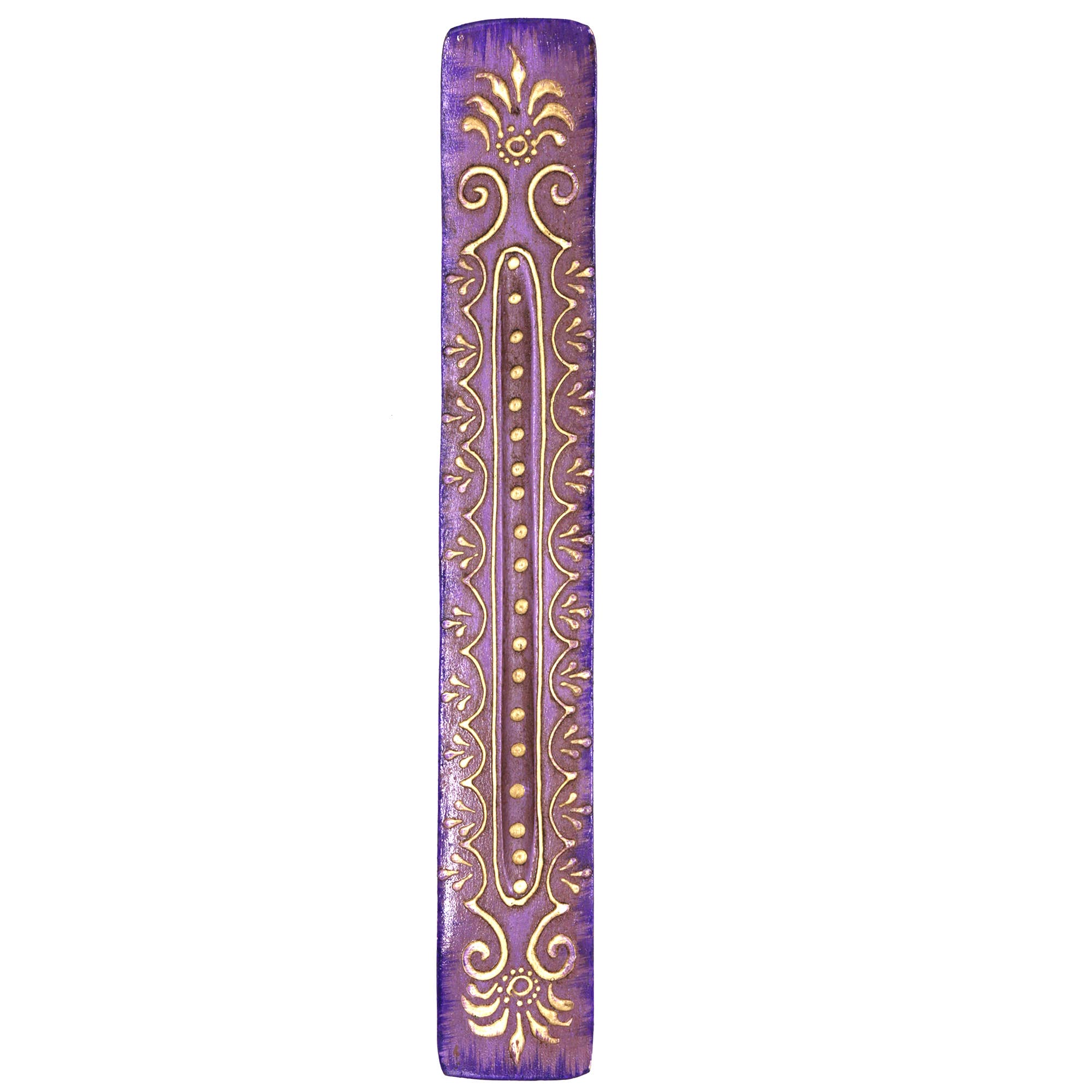Purple Wooden Incense Stick Ash Catcher (11 in.)