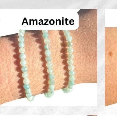 4mm Faceted Gemstone Bracelet, Dainty Crystal Bracelet, Faceted Crystal Bracelet