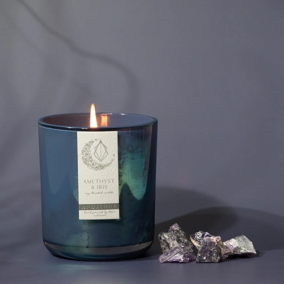 Andaluca - Amethyst & Iris 12 oz Soy Blend Candle