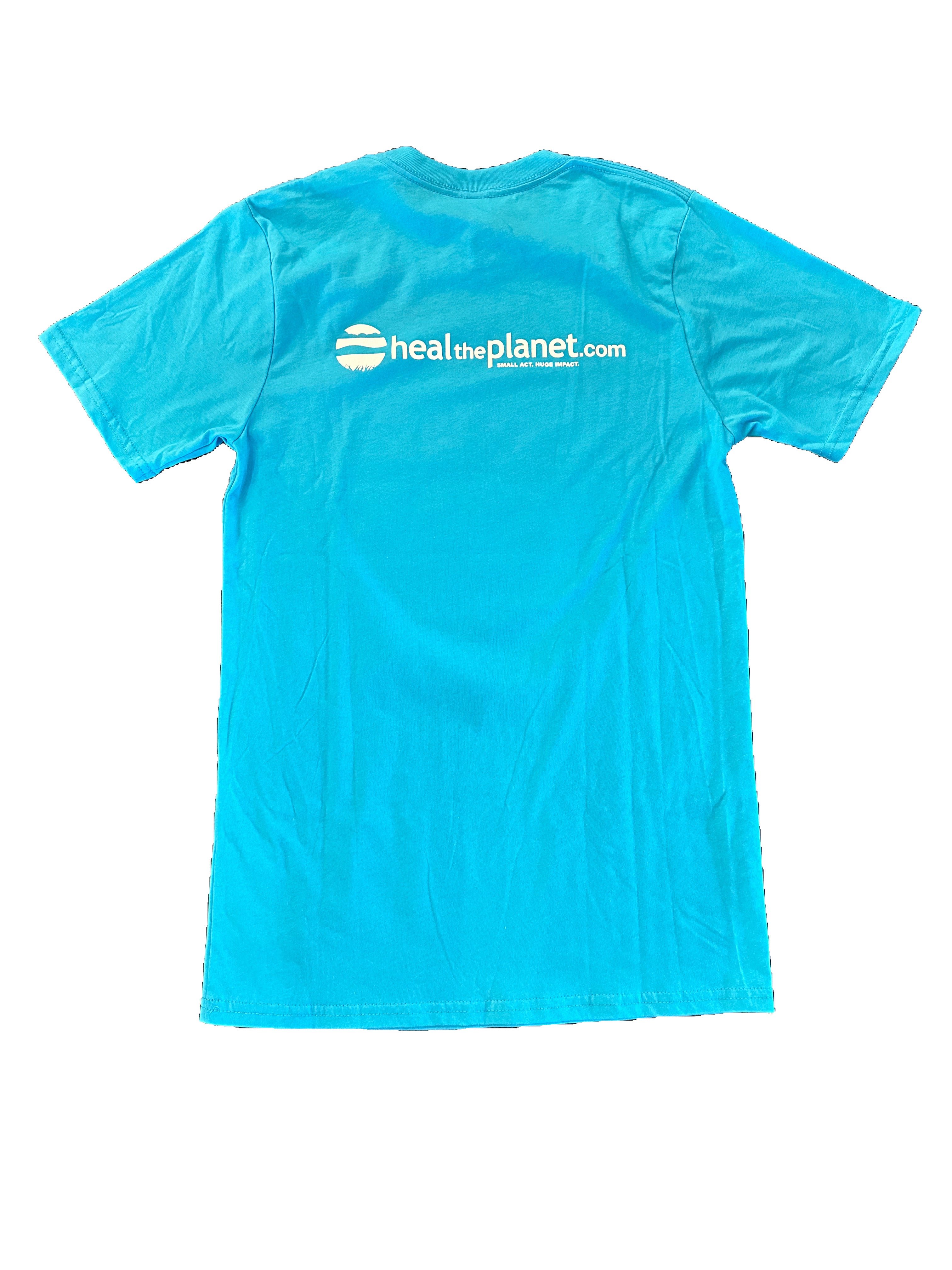Unisex Heal The Planet Tee T-shirt - Turquoise