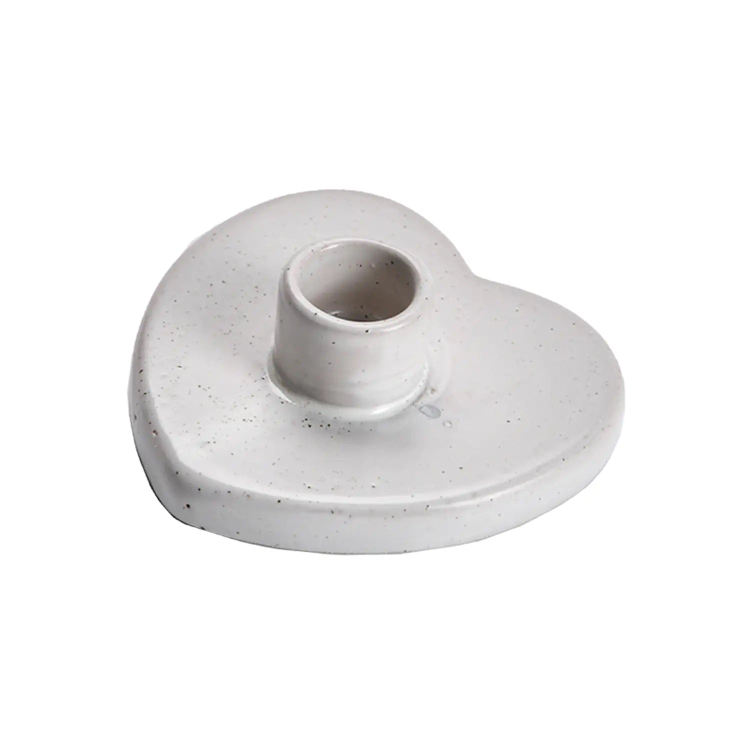 DESIGNS BY DEEKAY INC - White Heart Shaped Ceramic Palo Santo Burner 3.5''