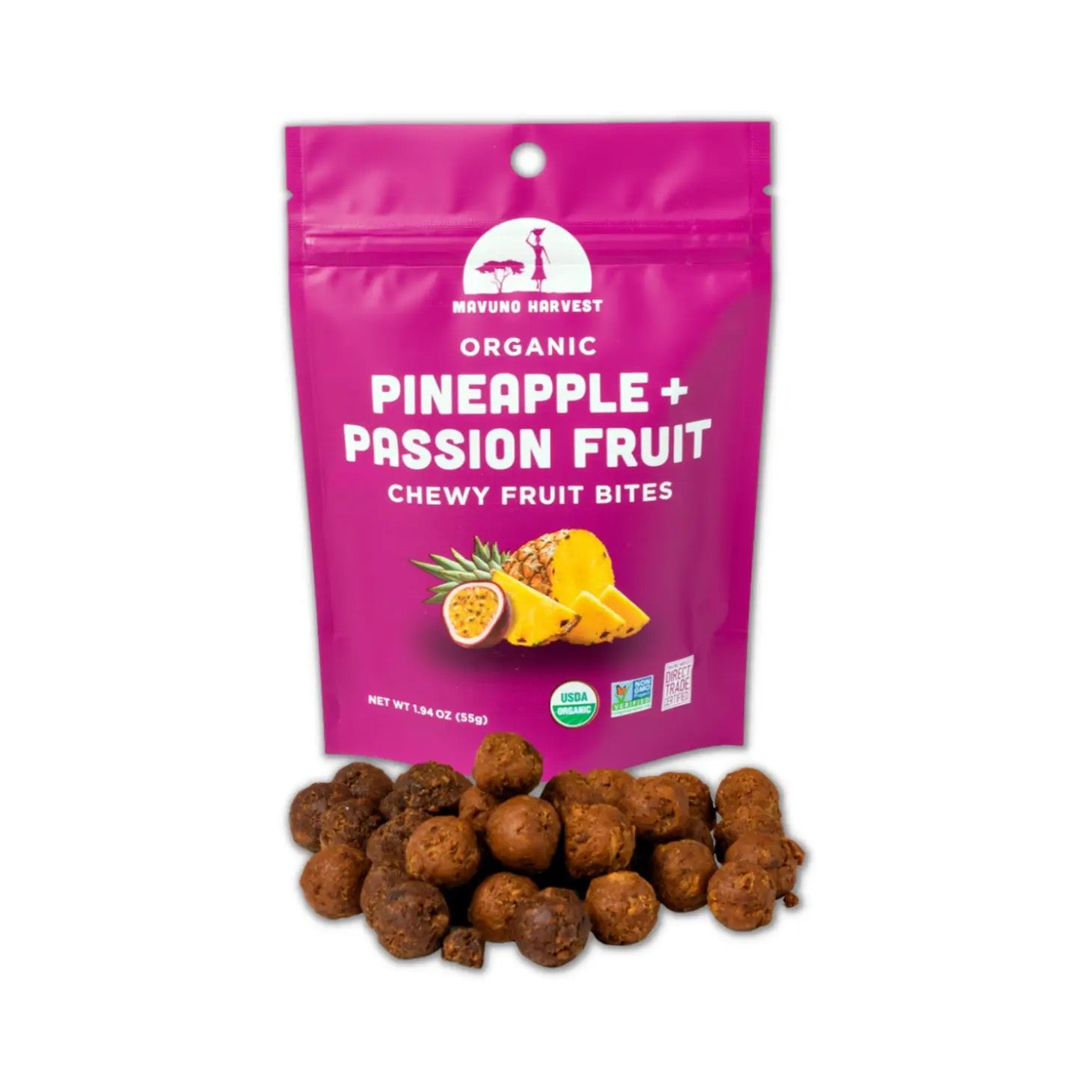 Mavuno Harvest Organics - Organic Pineapple + Passionfruit Fruit Bites