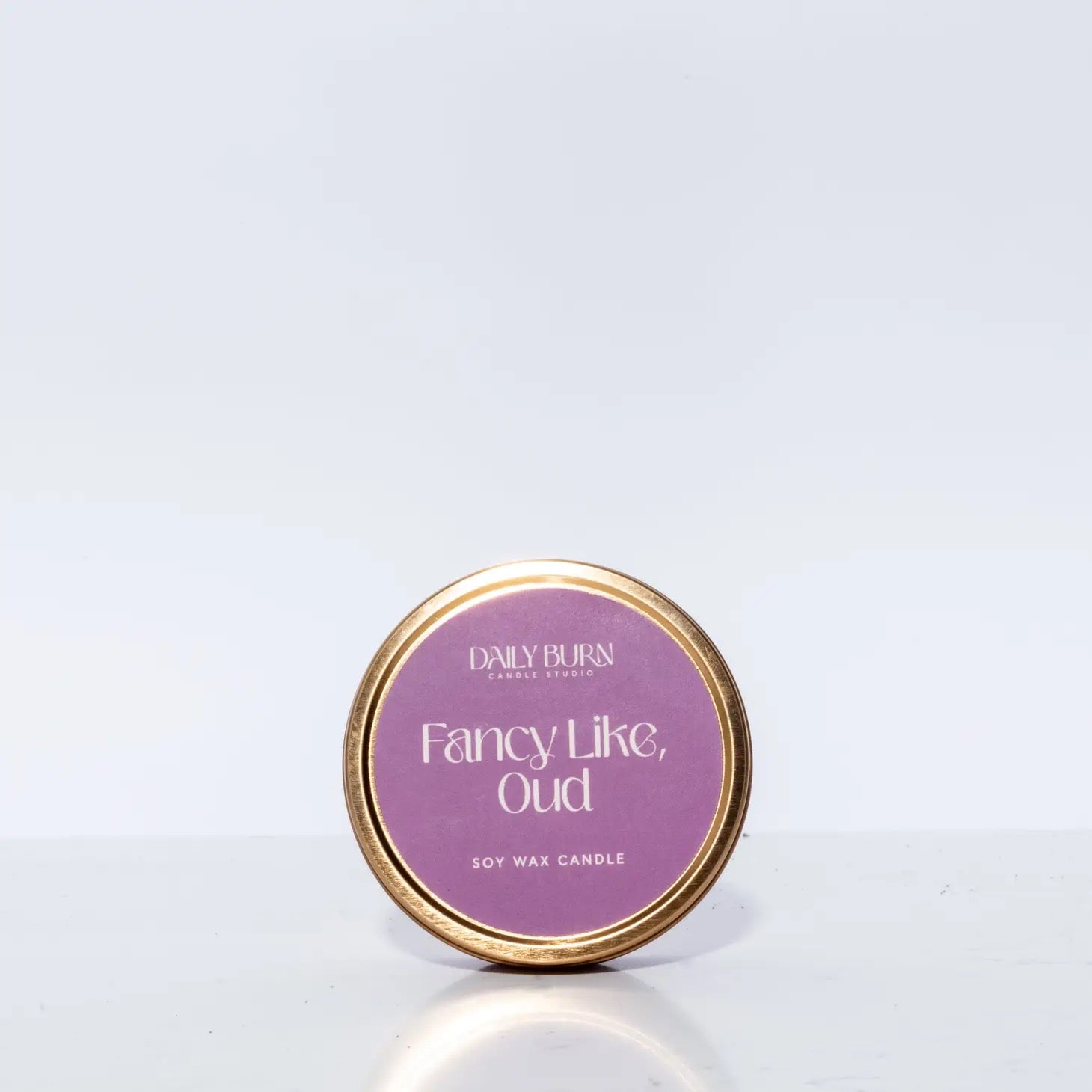 Daily Burn Candle Studio - 4 oz Fancy Like, Oud Candle Tin
