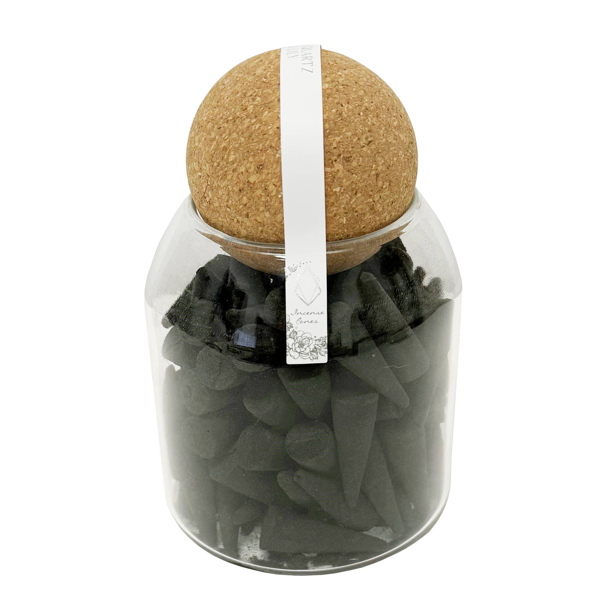 Andaluca - Incense Cones In Jar: Rose Quartz & Lily Fragrance