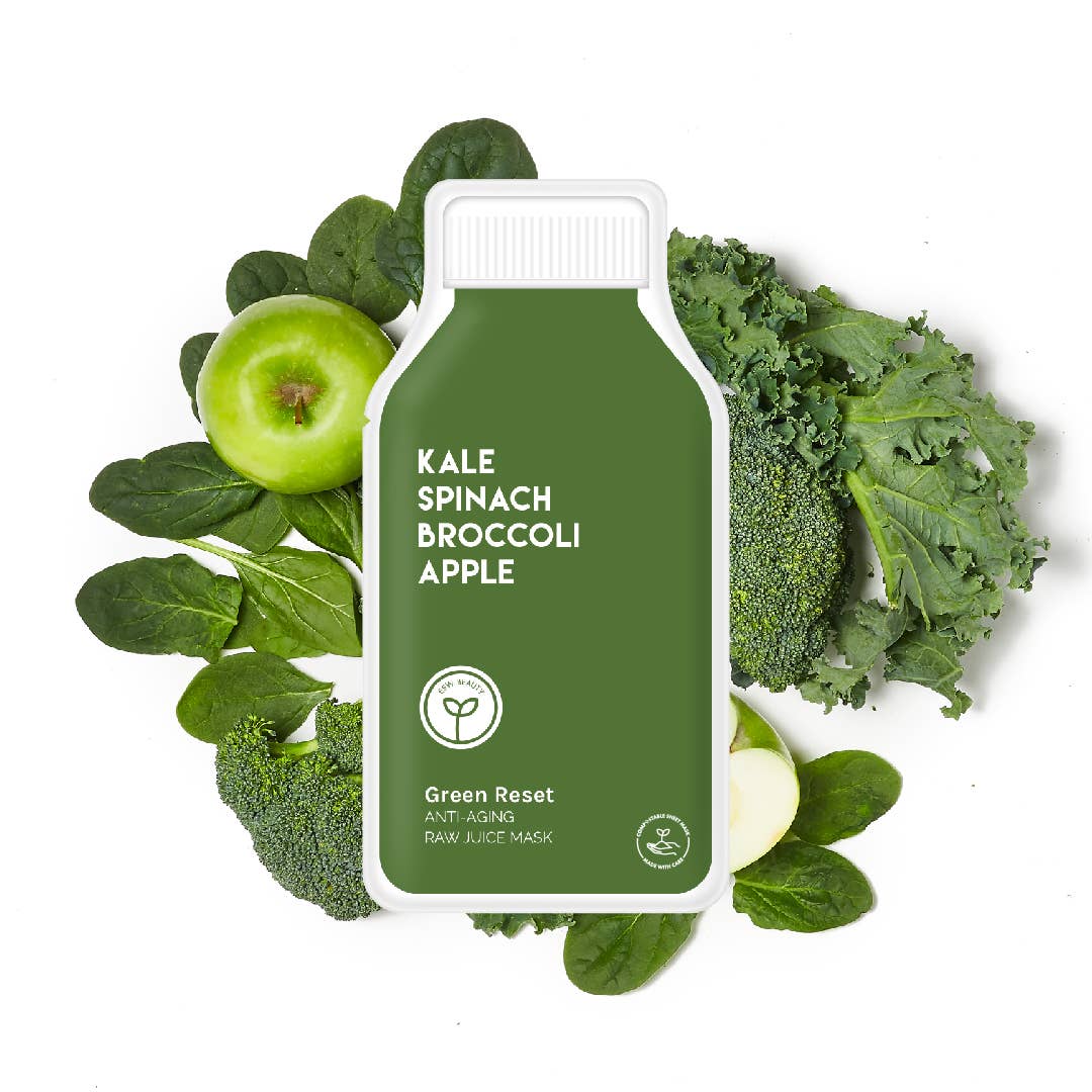 ESW Beauty- Kale Green Reset Anti Aging Raw Juice Sheet Mask