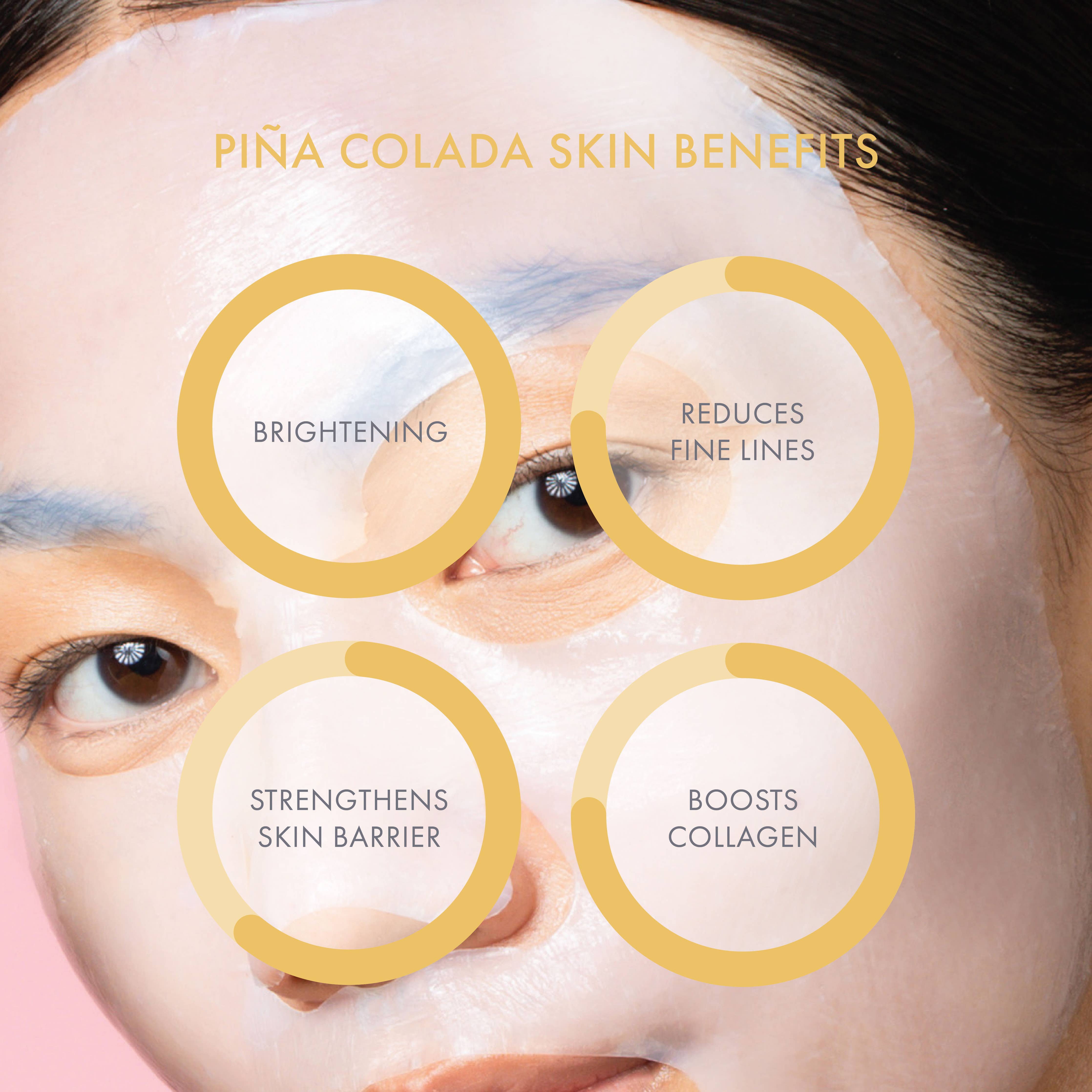 ESW Piña Colada Revitalizing Biocellulose Mocktail Mask