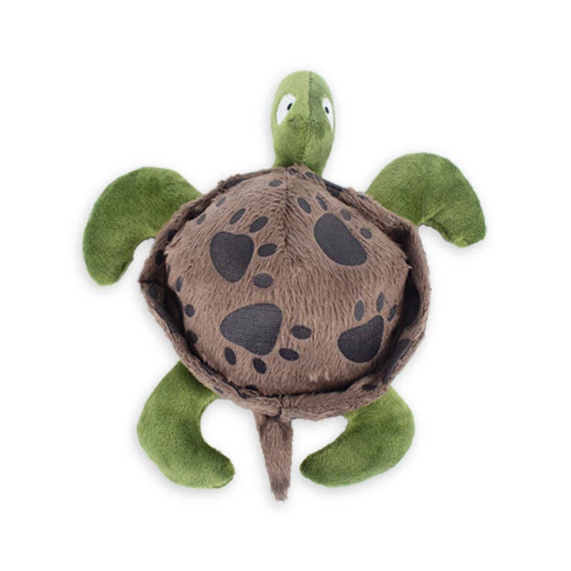 Petkin - Plush Sound Turtle Dog Toy for Small Medium Dog