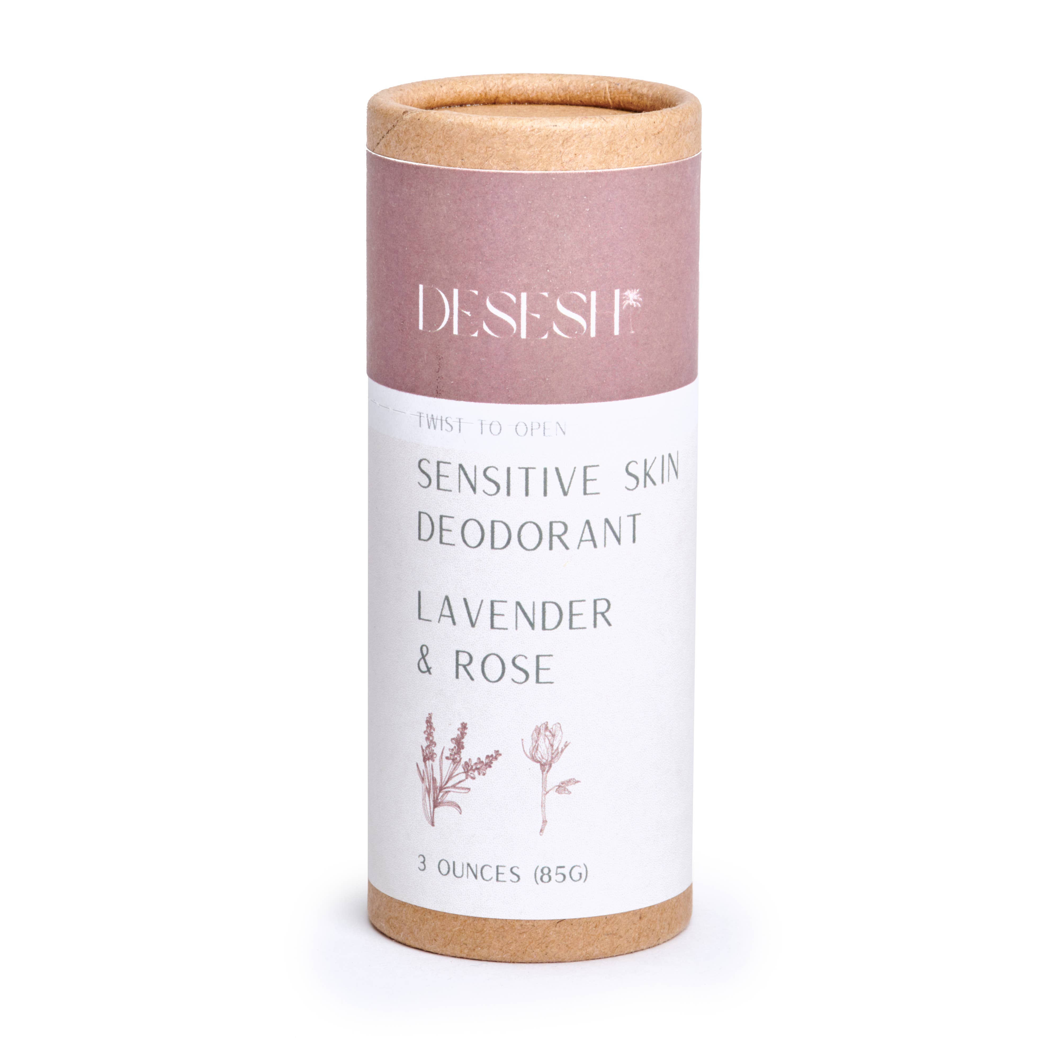 Desesh Natural Sensitive Deodorant (Aluminum Free, No Baking Soda)