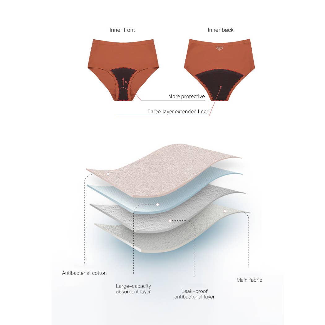 Curvy Fix- Super Absorbency High-Waist Brief Period Underwear