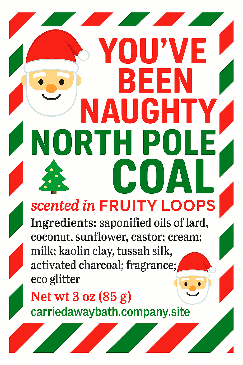 North Pole Coal β Fruity Loops Scented Soap