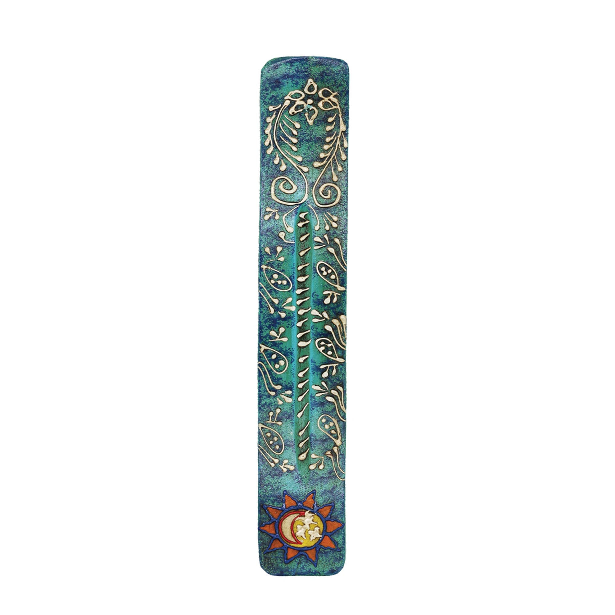 Blue Wooden Incense Stick Ash Catcher Dozen 11"