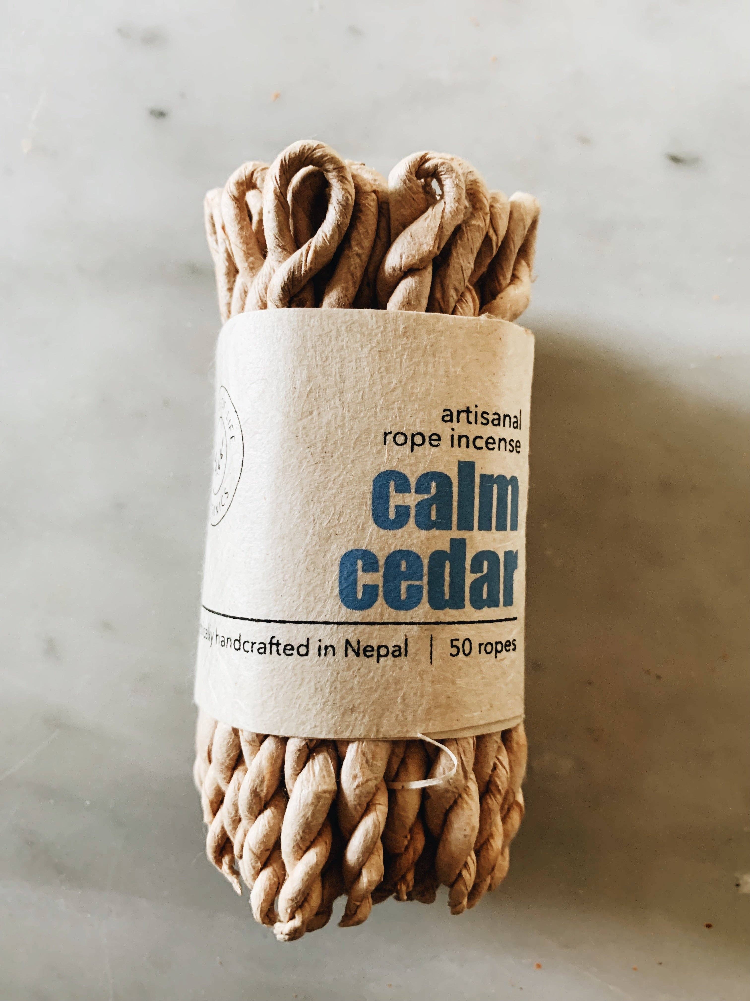 Essence of Life - Handcrafted 100% Natural Artisanal Rope incense, Calm Cedar