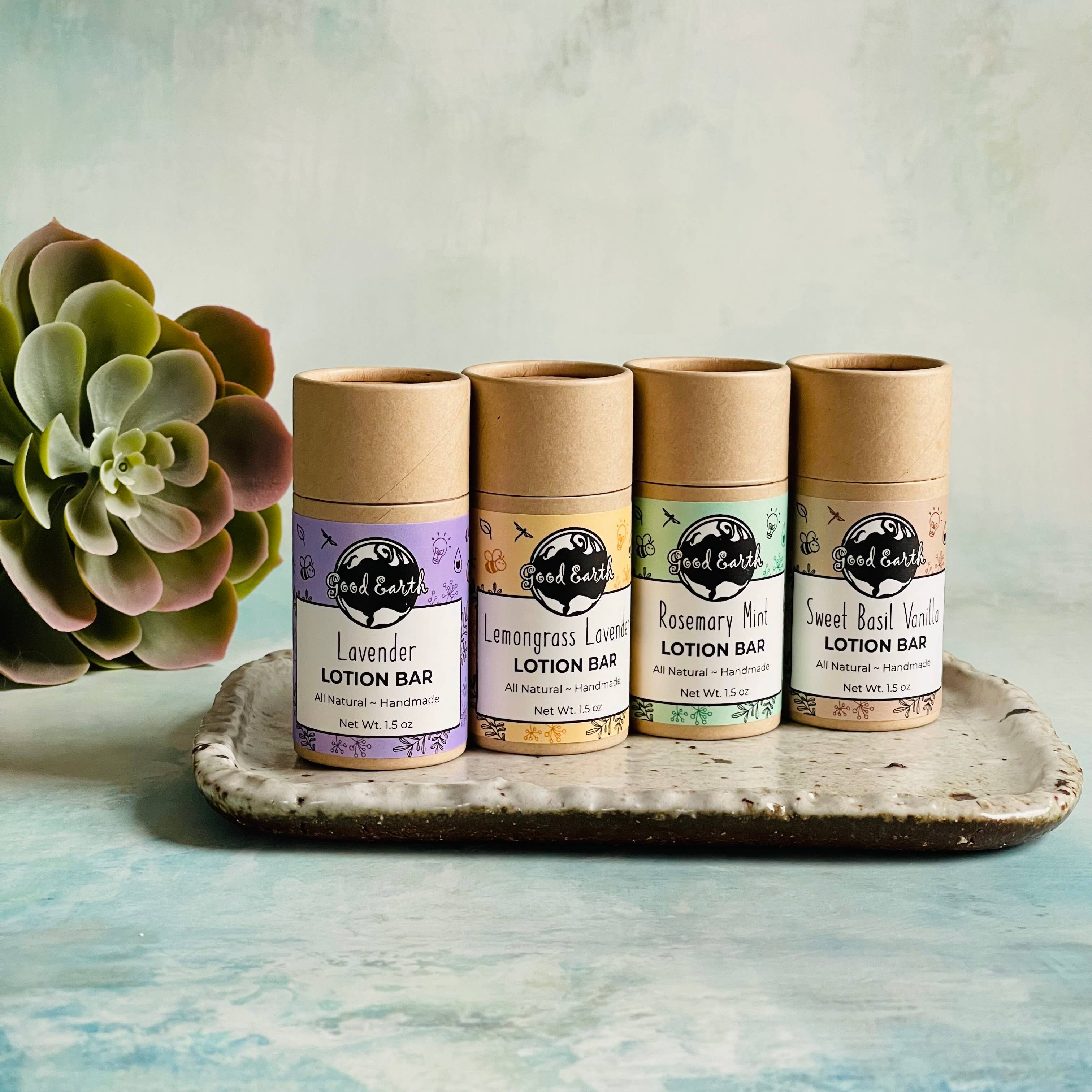 Good Earth - Lotion Bar - New EcoTube SWEET BASIL VANILLA