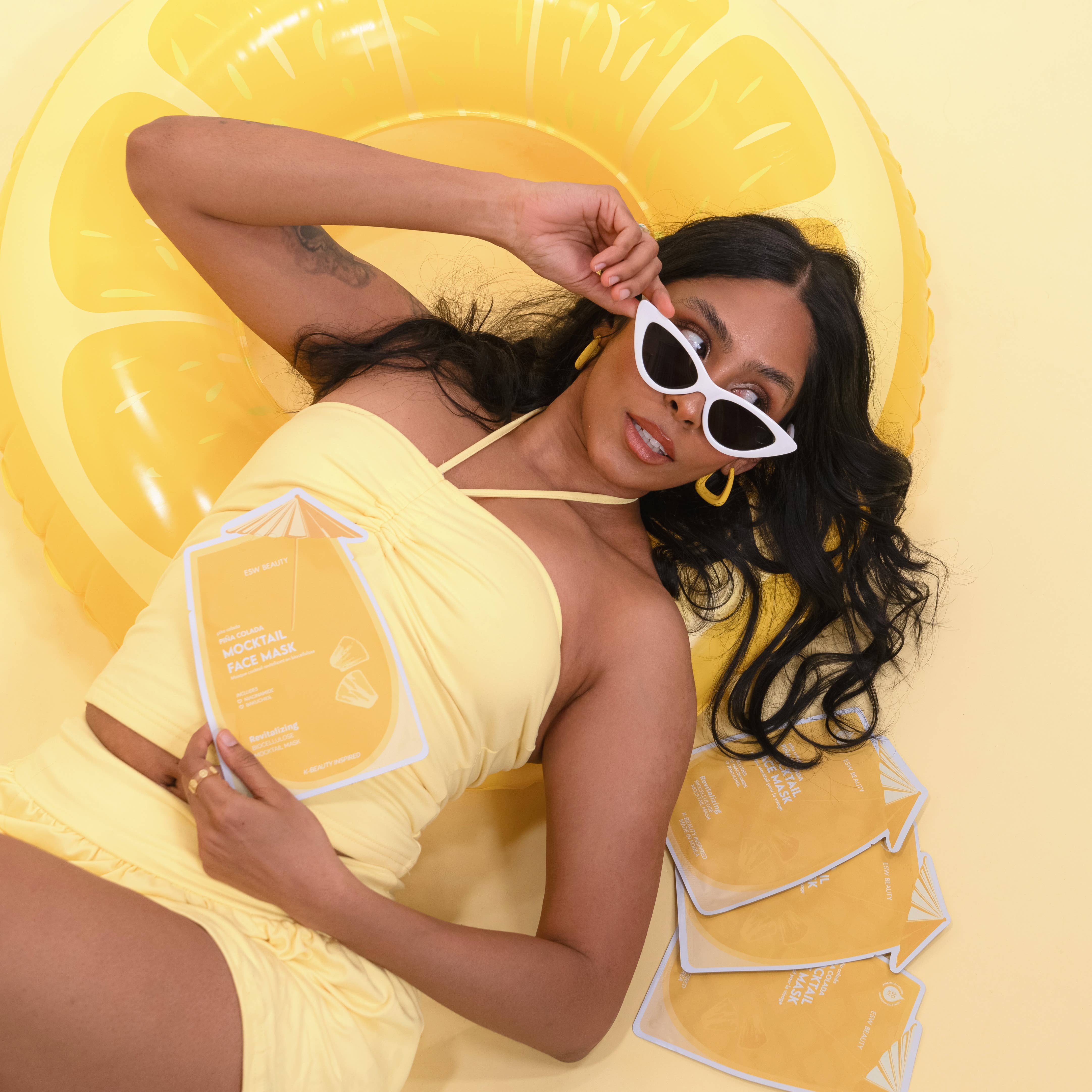 ESW Piña Colada Revitalizing Biocellulose Mocktail Mask