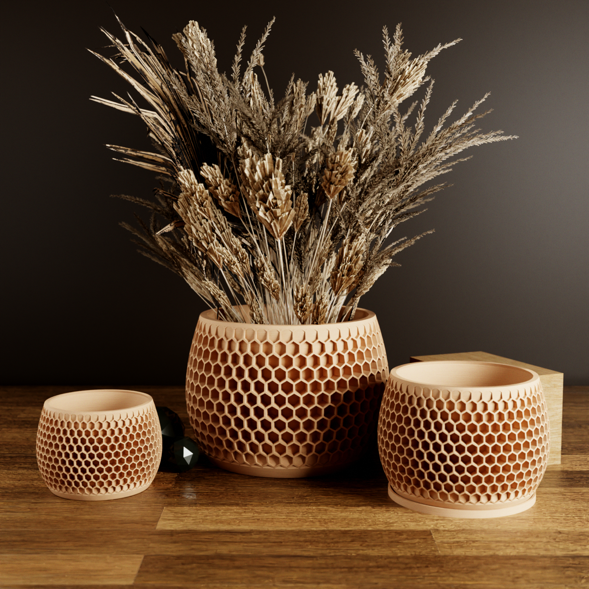 Modernized Pottery-HONEYCOMB Planter