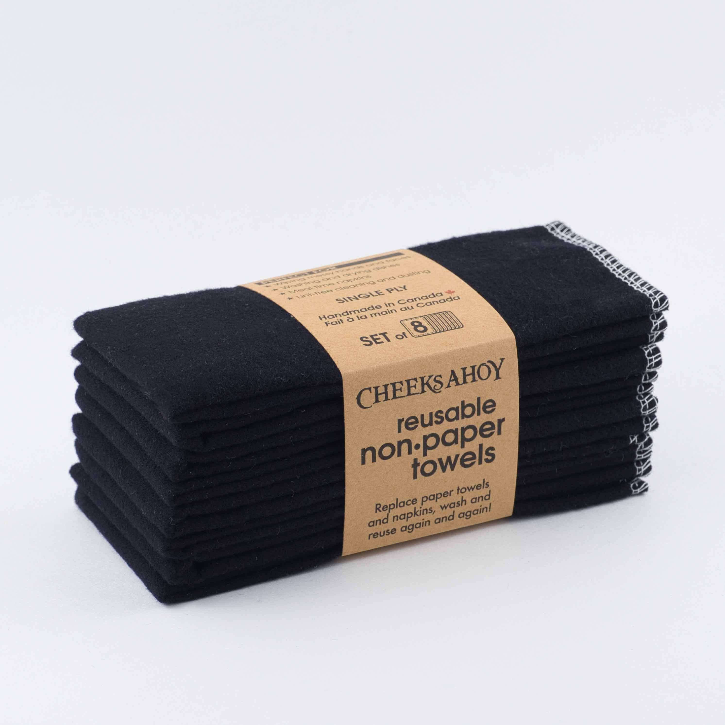 Cheeks Ahoy Reusable Non•Paper Towels • Single-Ply: Rainbow / 8-pack