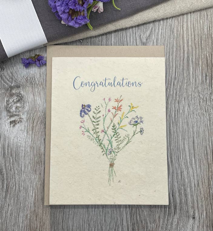 Congratulations | Plantable Card | Wildflower Bunch