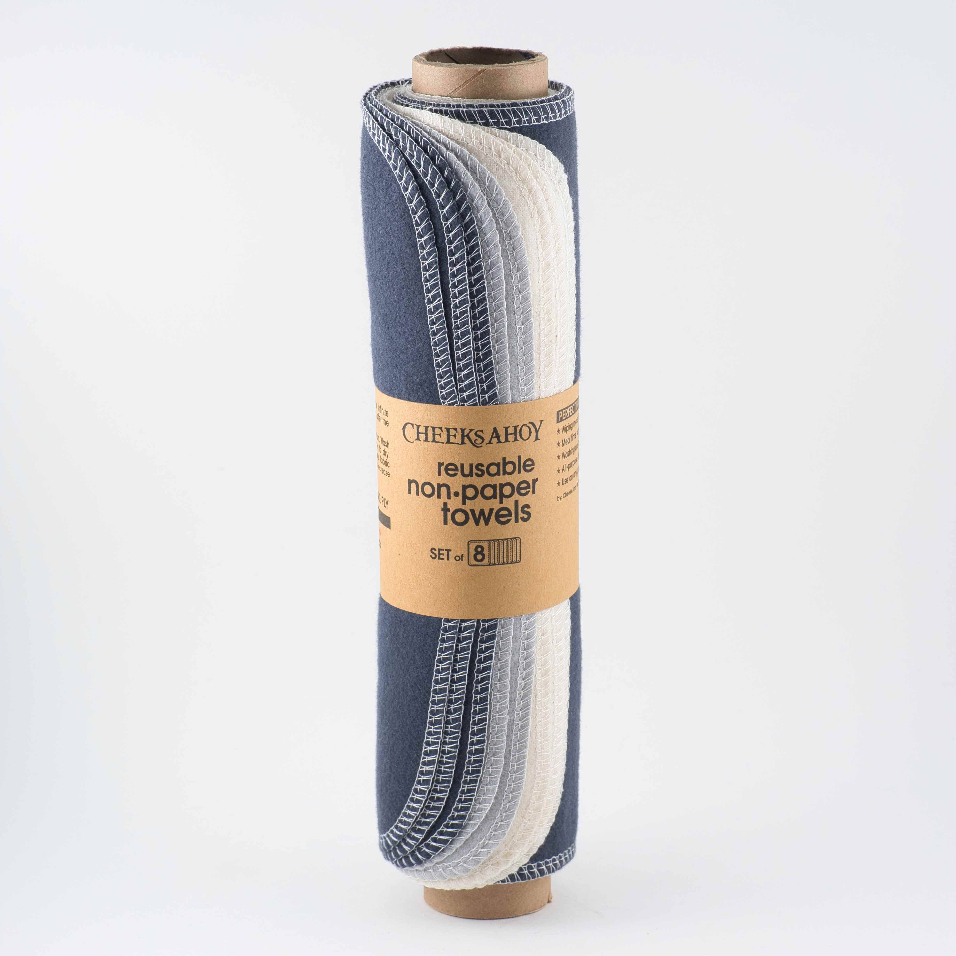 Cheeks Ahoy Pre-Rolled Reusable Non•Paper Towels