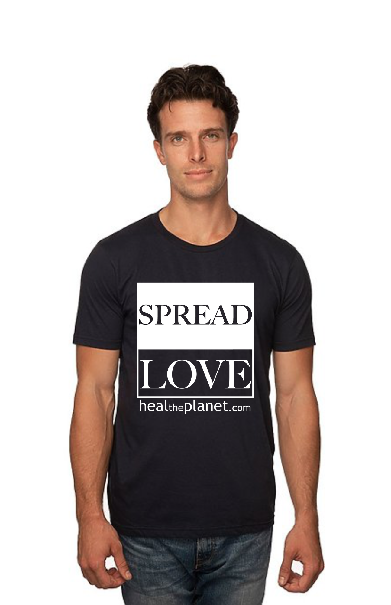 Organic Spread Love Tee - Black - Unisex