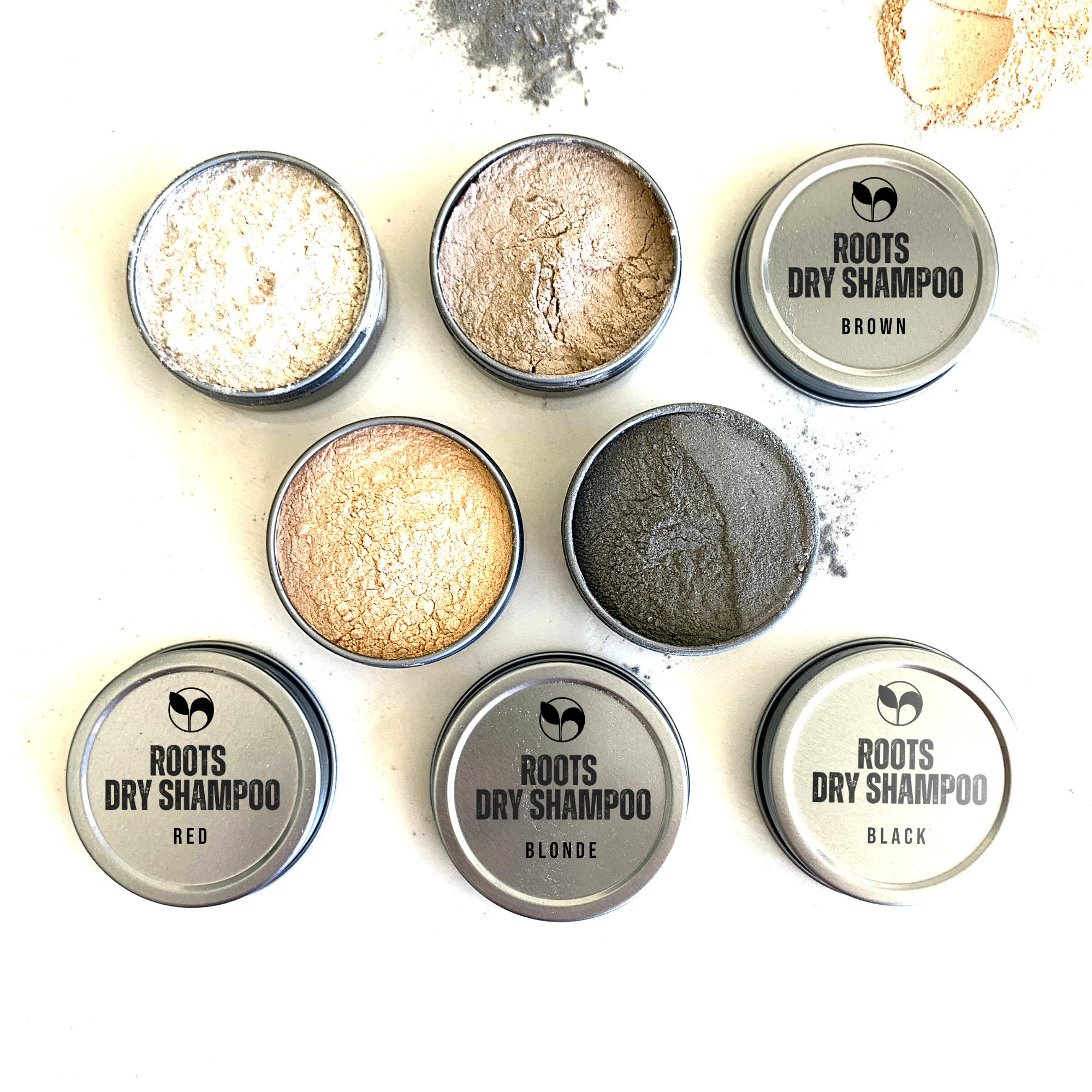 Scentcerae Natural Roots Dry Shampoo Travel Tins - 4 colors