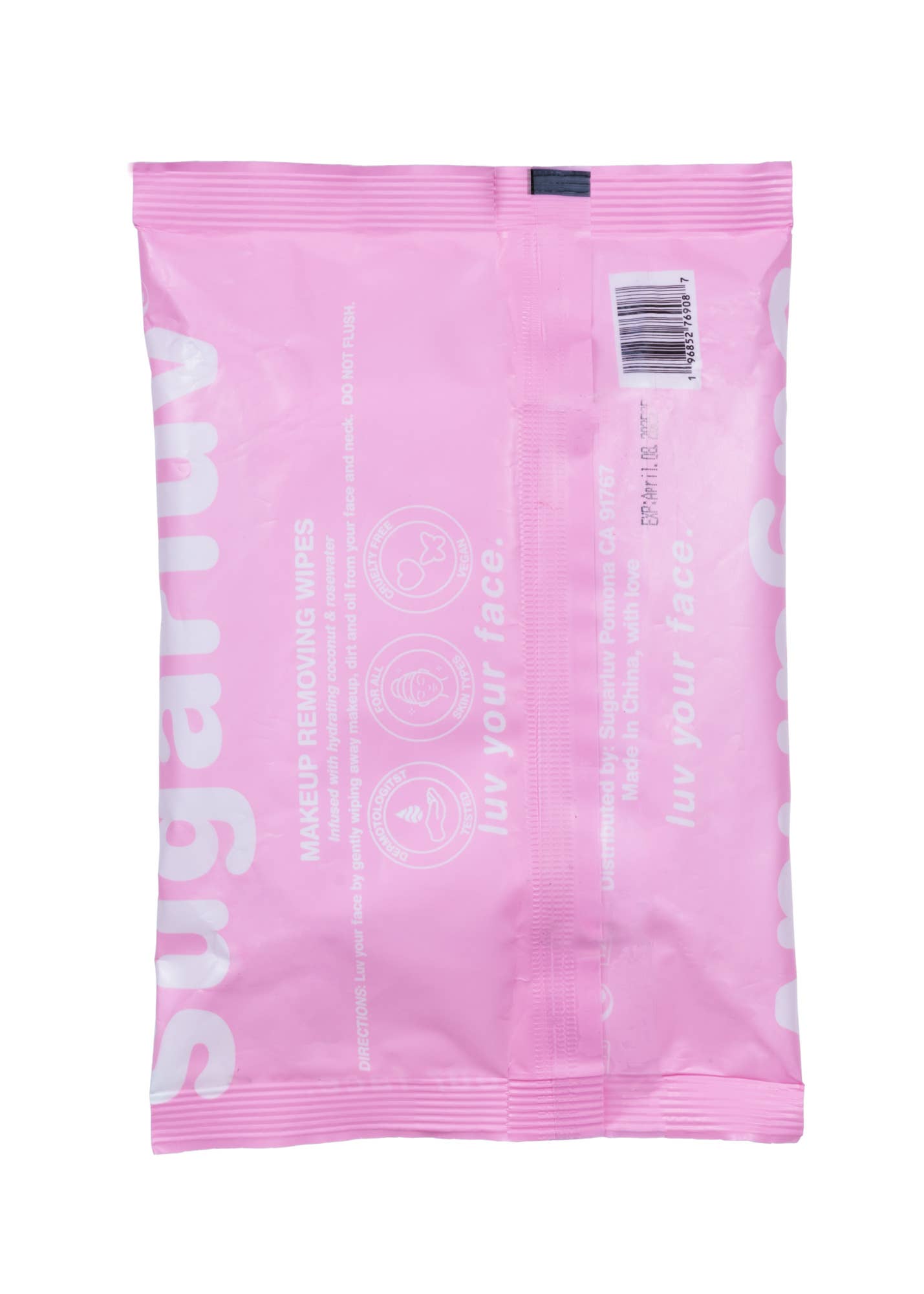 Sugarluv Makeup Remover Cleansing Wipes - Coconut/Rosewater 30 Count