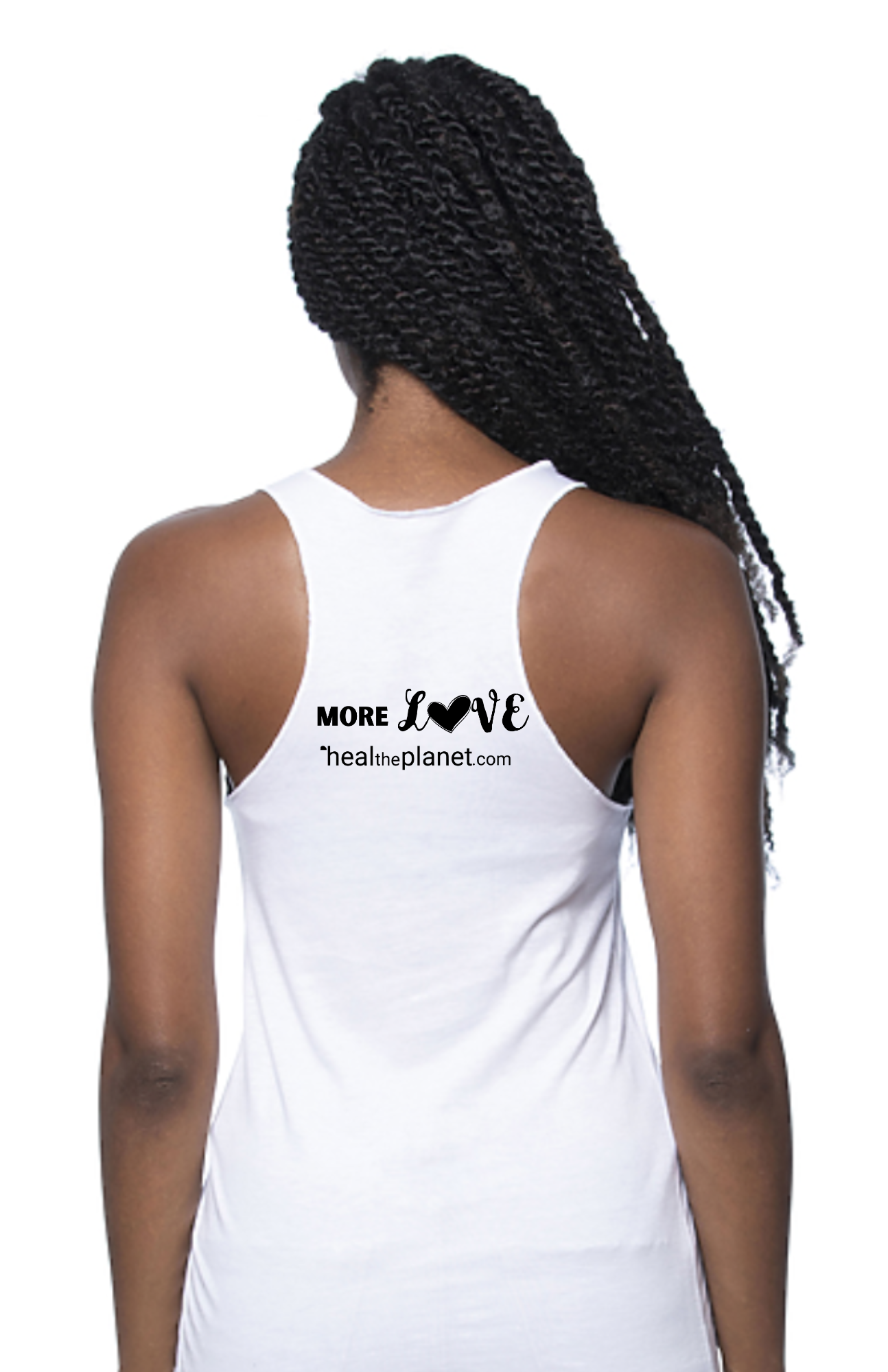 More Love Organic Bamboo Tank - White