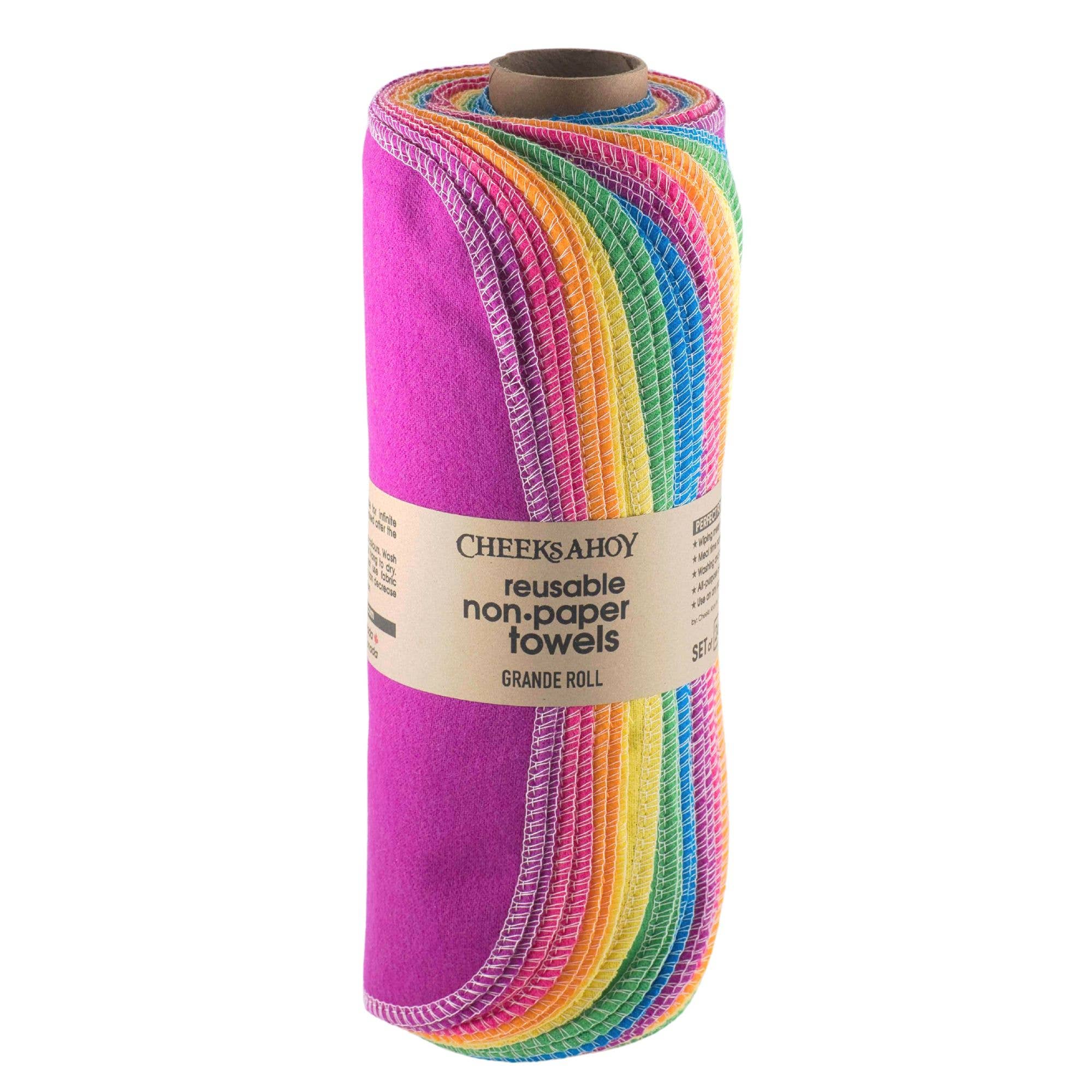 Cheeks Ahoy Pre-Rolled Reusable Non•Paper Towels