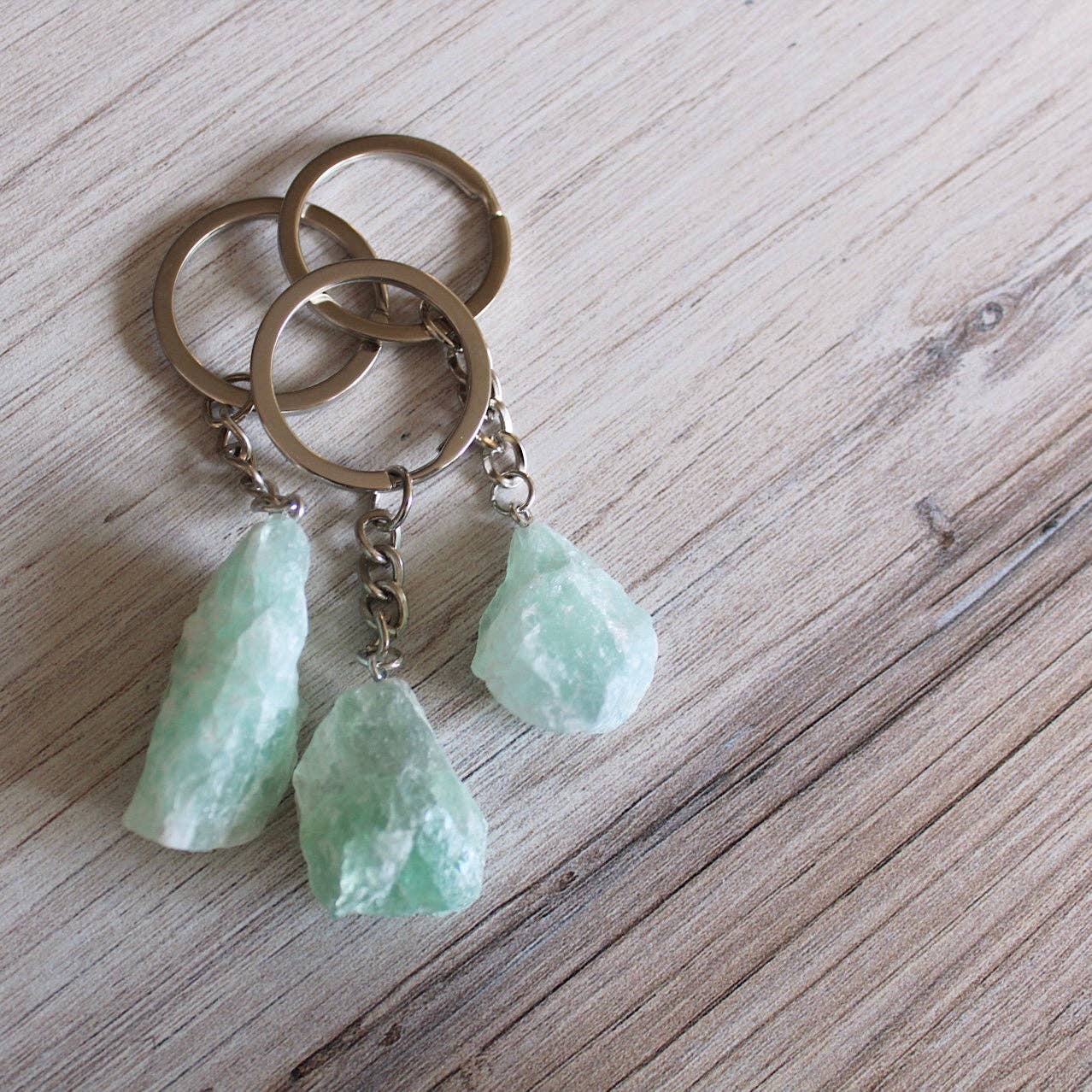 Raw Crystal Keychain (Crystals & Stones)
