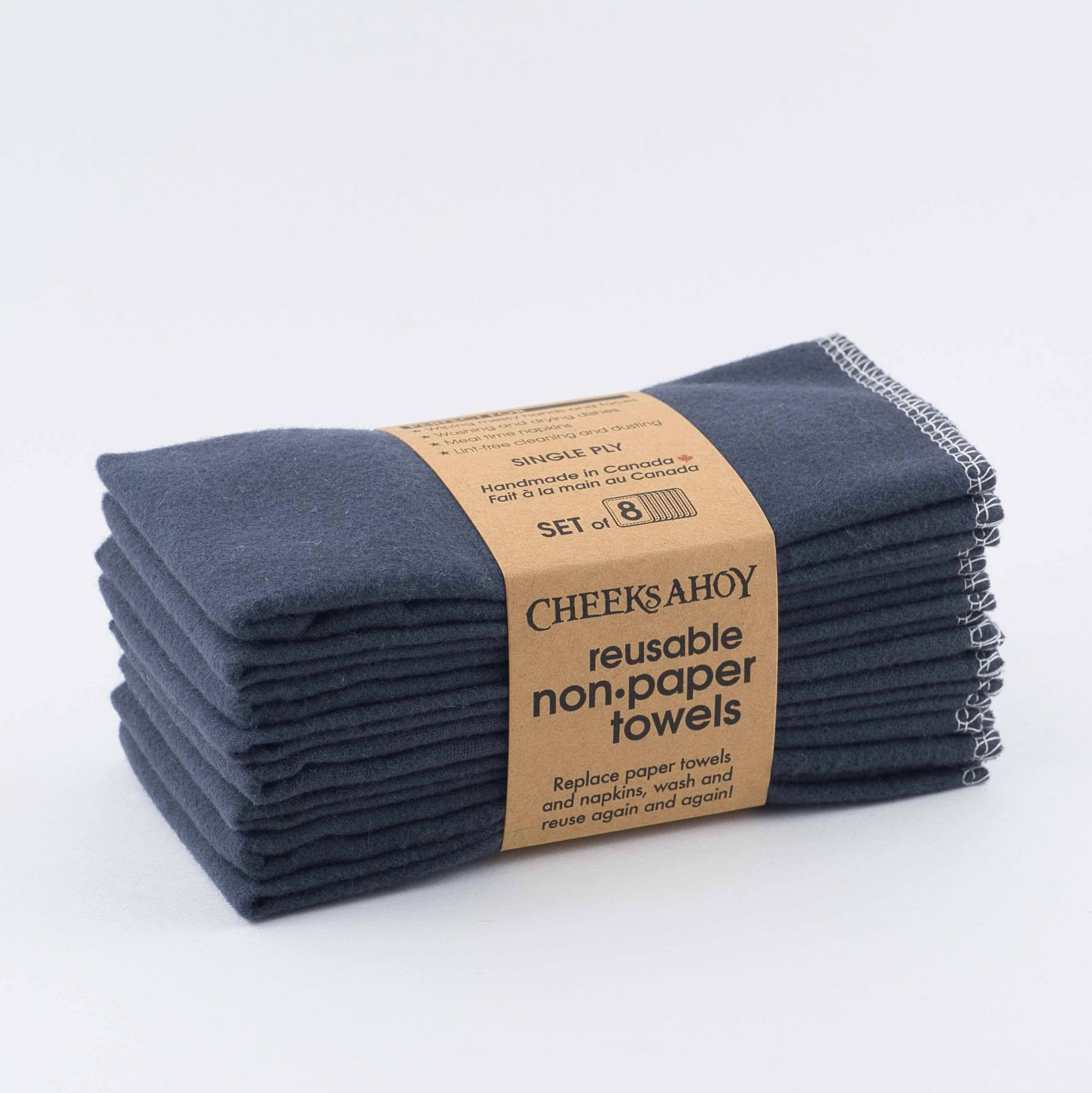 Cheeks Ahoy Reusable Non•Paper Towels • Single-Ply: Rainbow / 8-pack