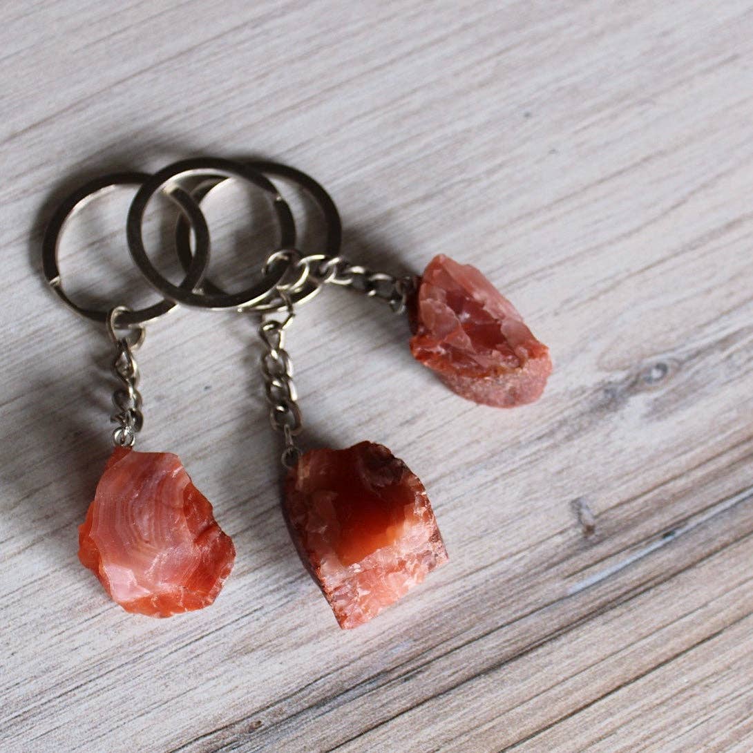 Raw Crystal Keychain (Crystals & Stones)