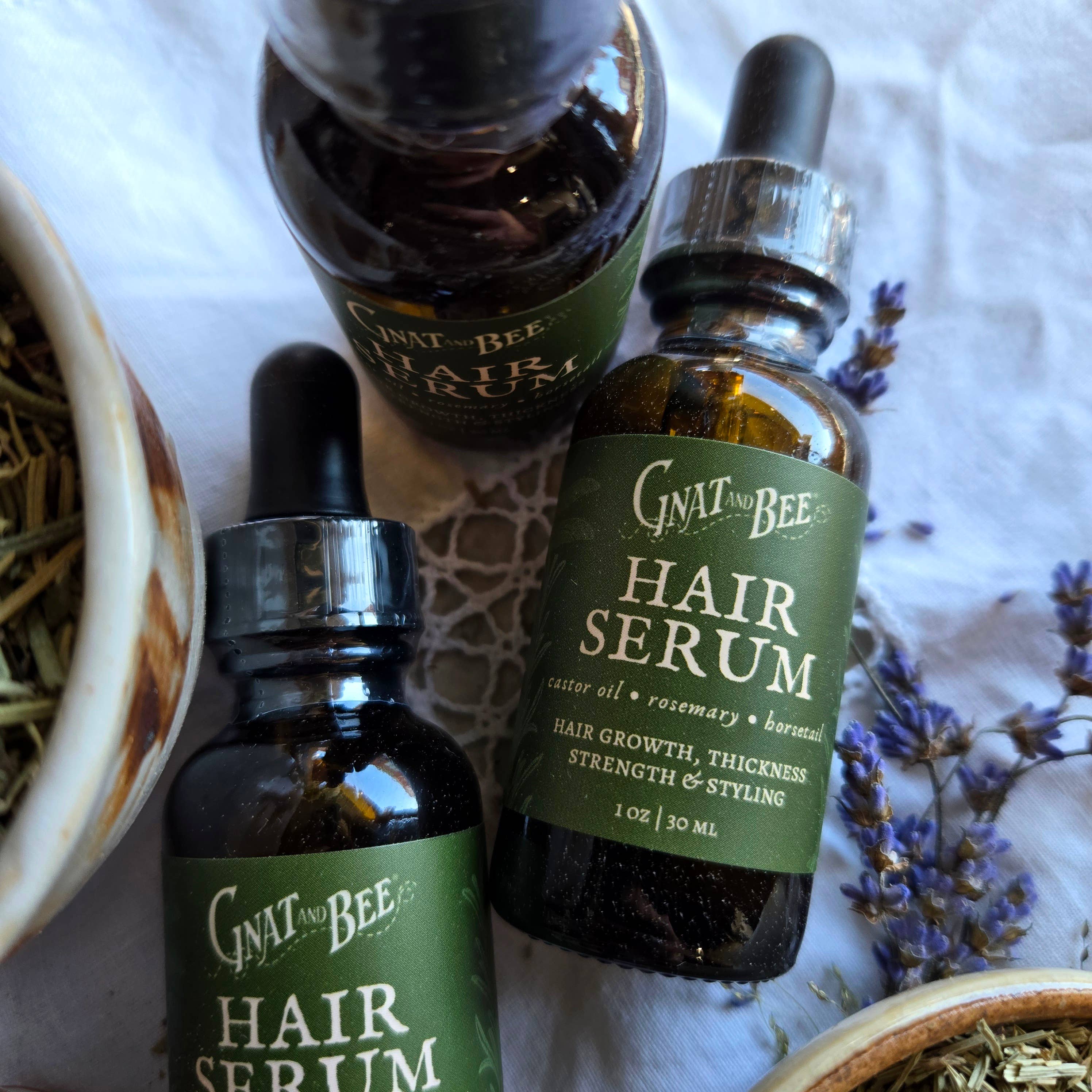 Gnat & Bee Hair Serum | Rosemary, Horsetail & Castor Oil