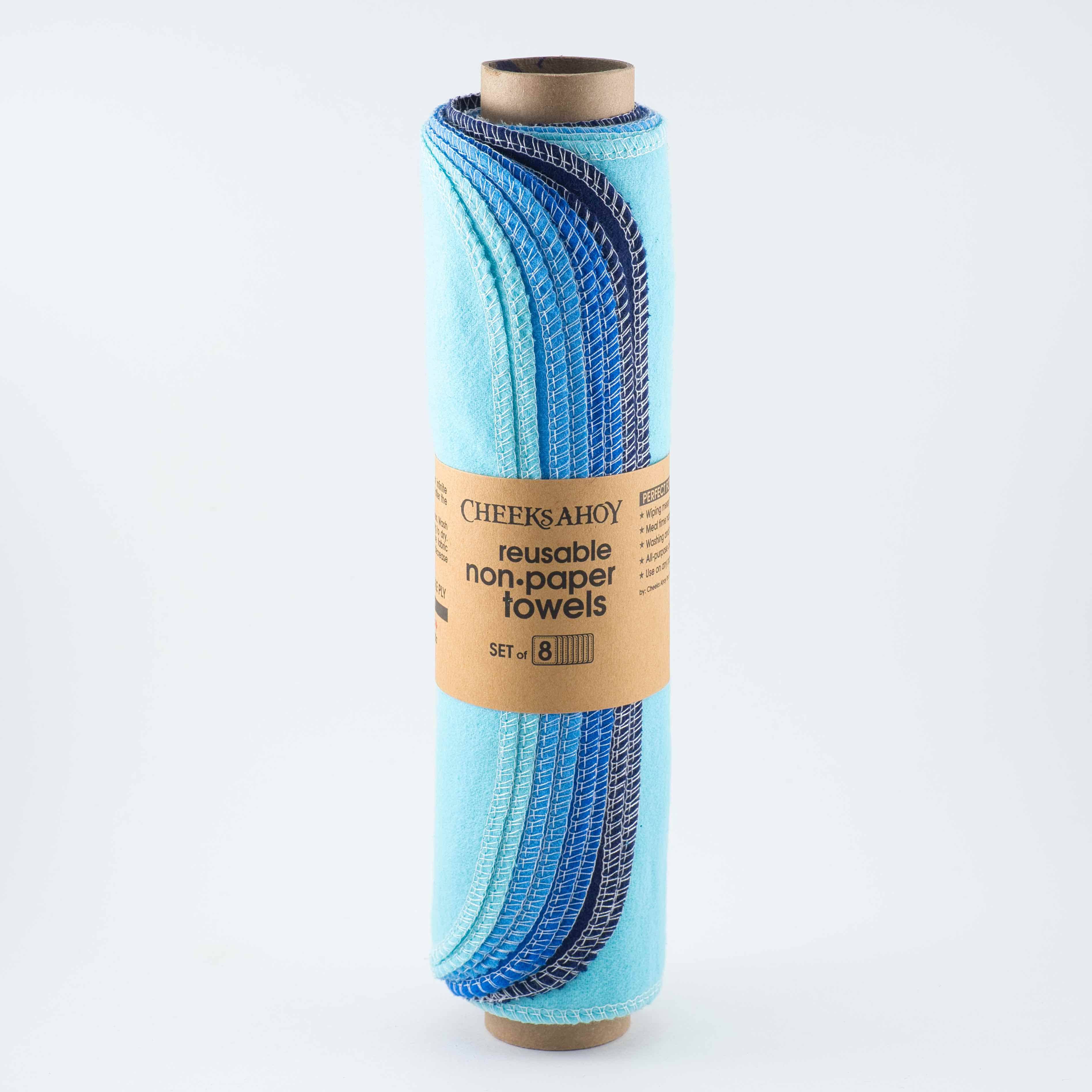 Cheeks Ahoy Pre-Rolled Reusable Non•Paper Towels