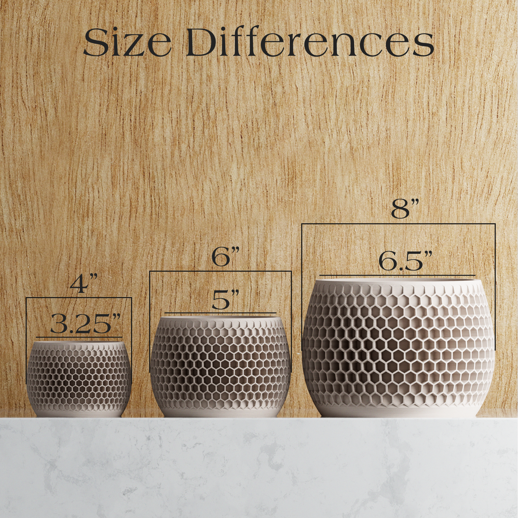 Modernized Pottery-HONEYCOMB Planter