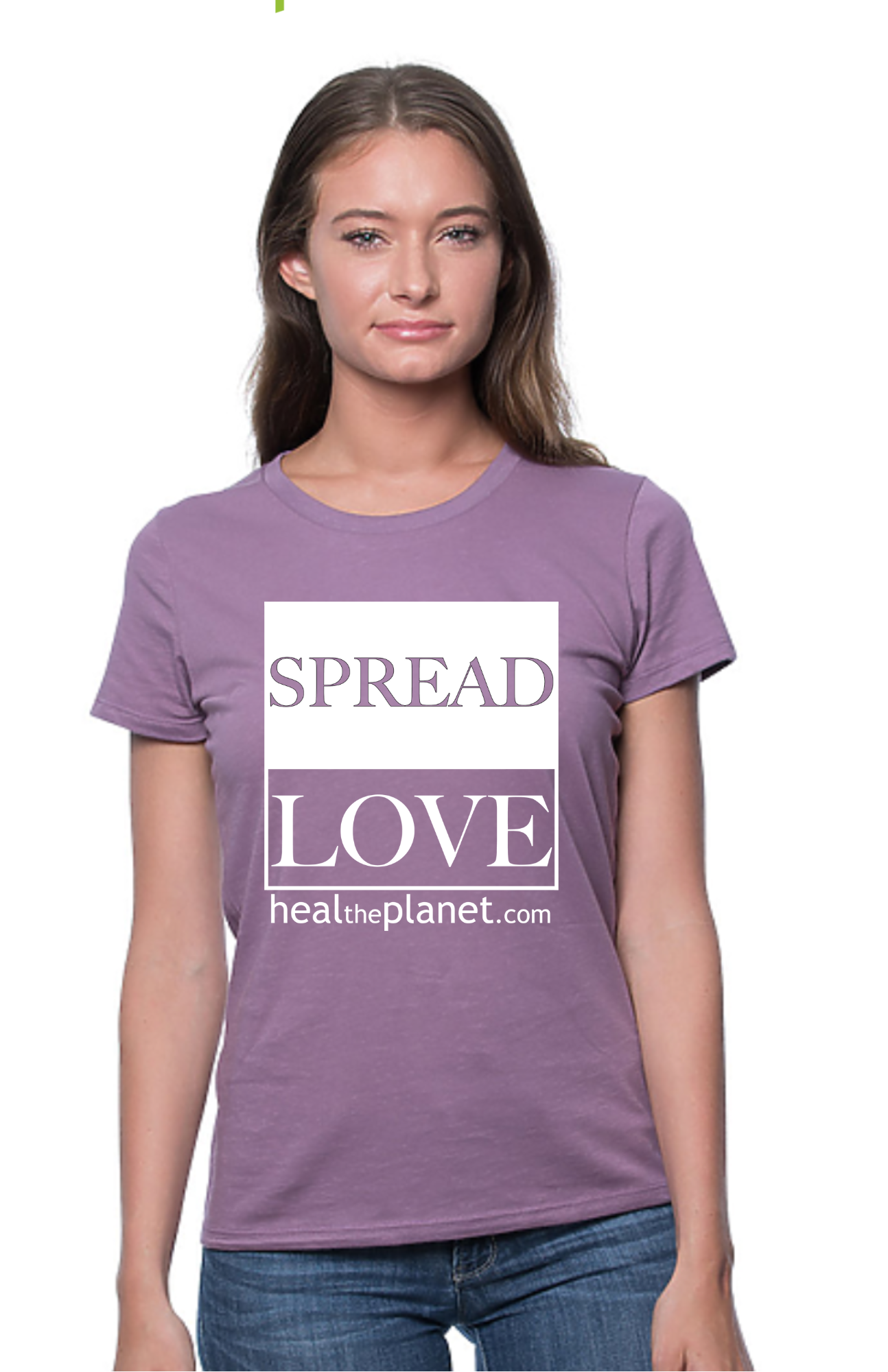 Organic Spread Love Tee - Purple - Women's