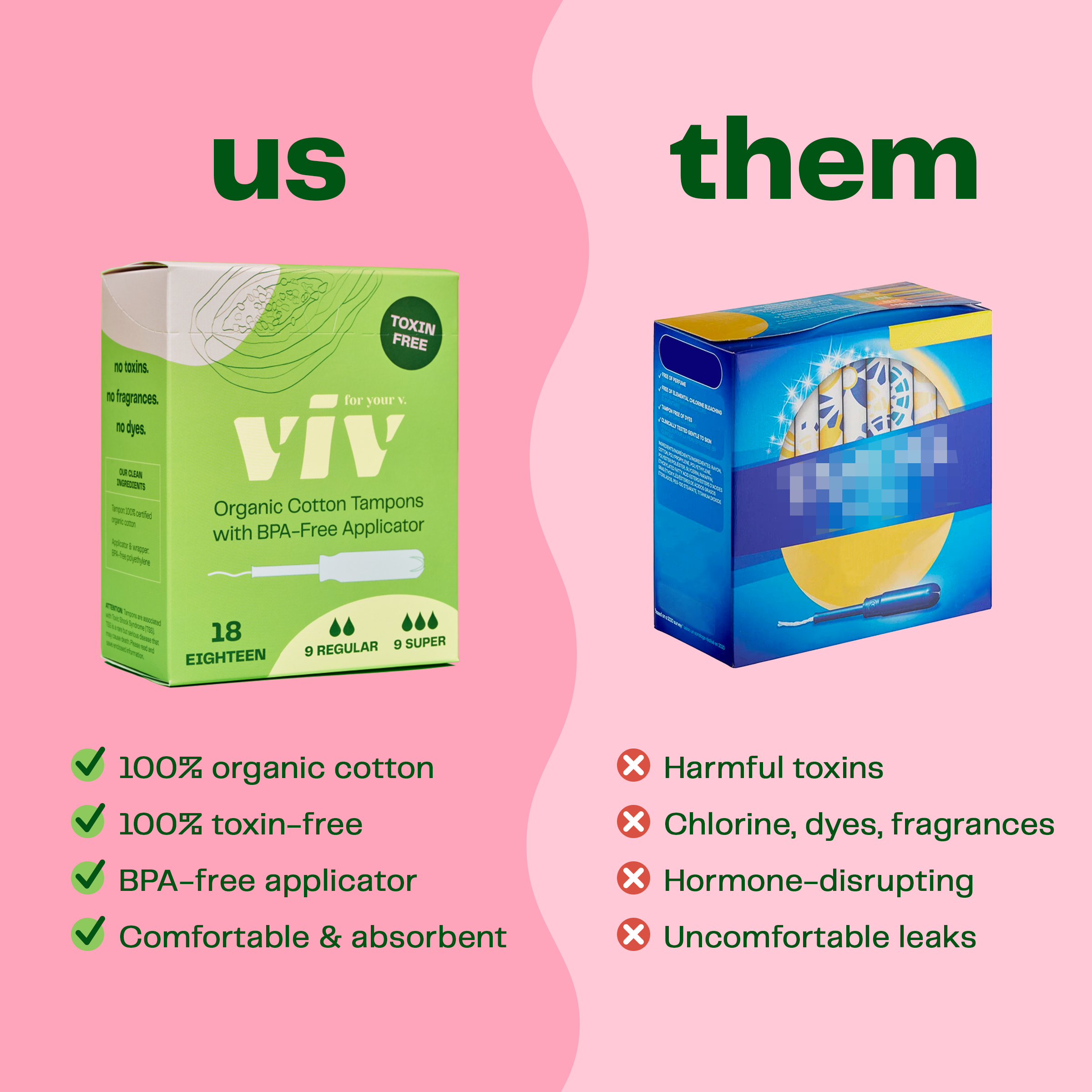 Viv Organic Cotton Tampons