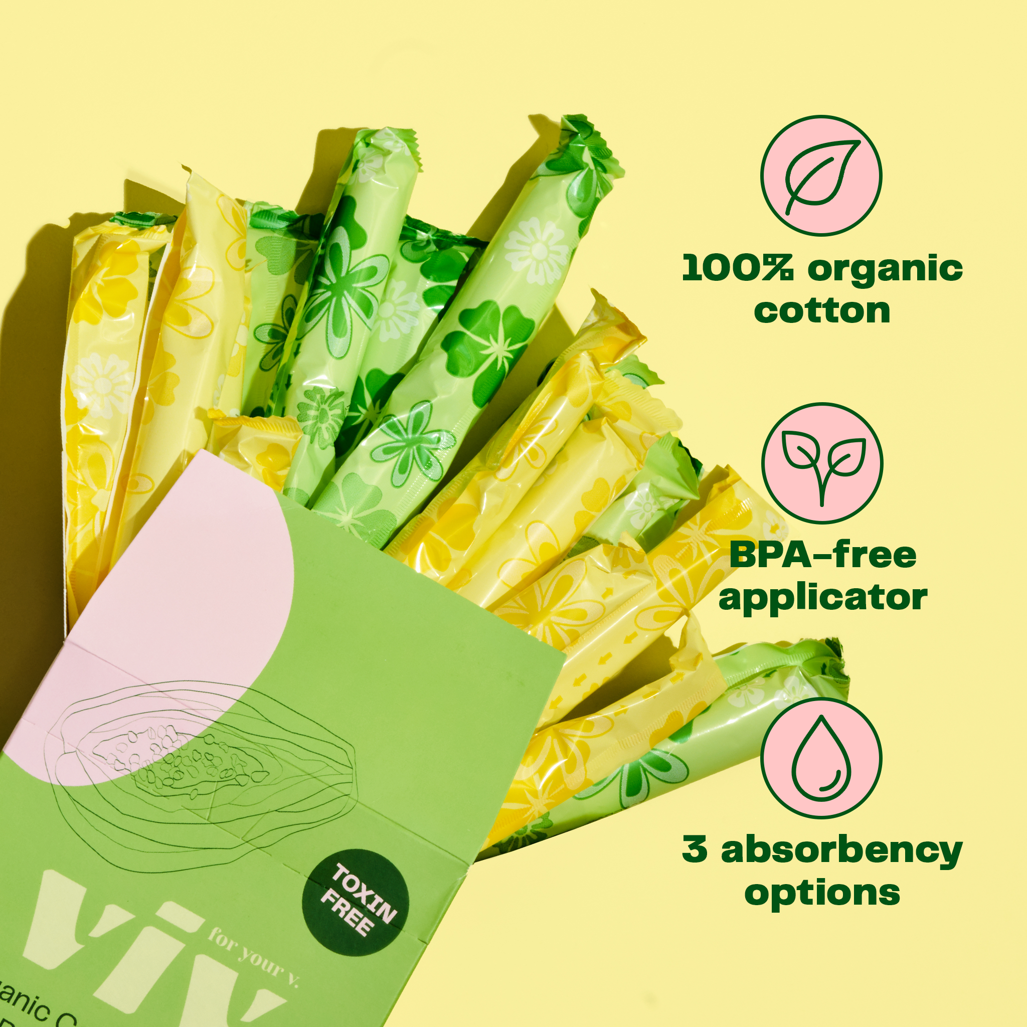 Viv Organic Cotton Tampons