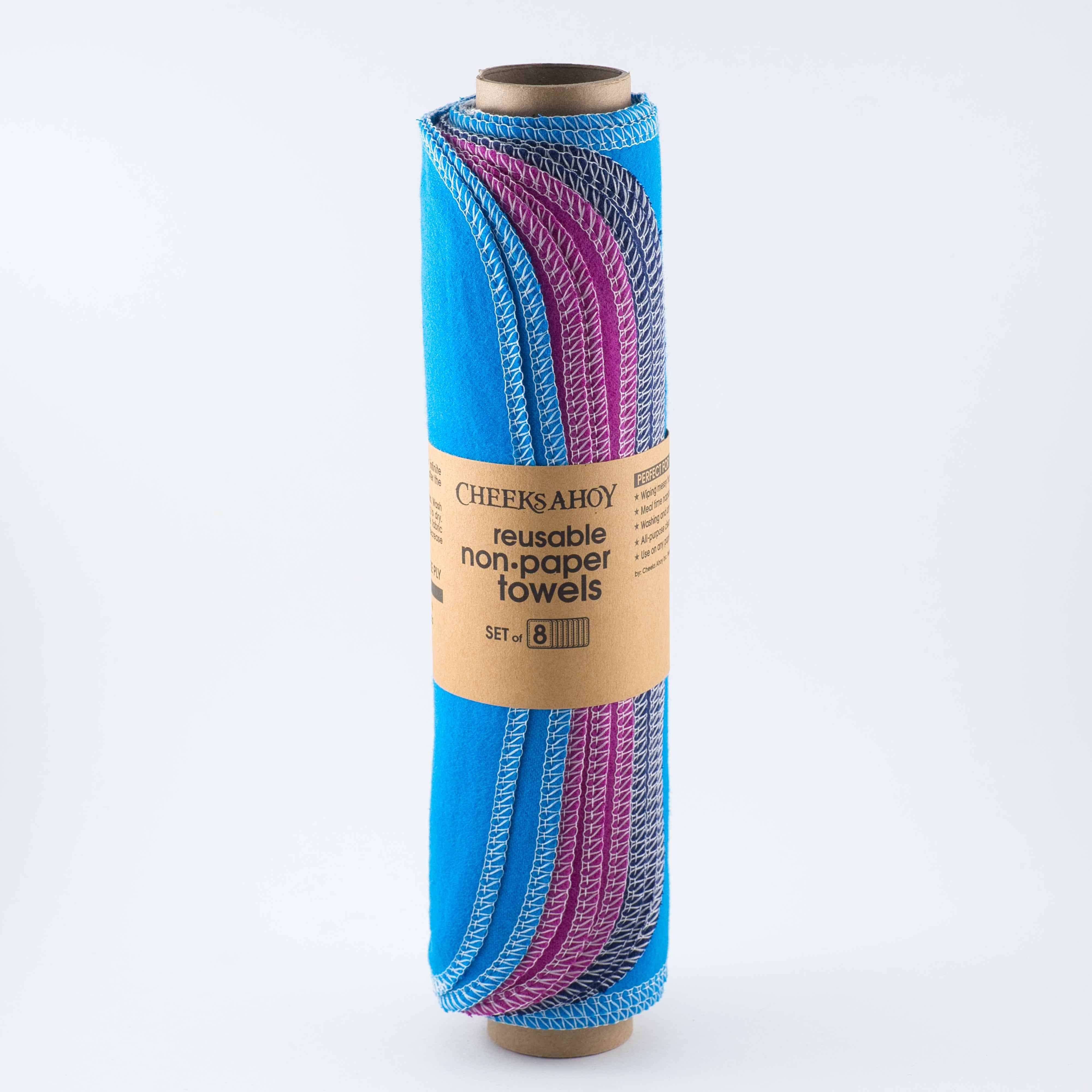 Cheeks Ahoy Pre-Rolled Reusable Non•Paper Towels