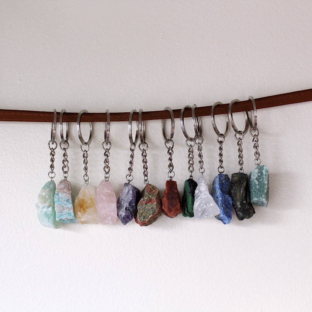 Raw Crystal Keychain (Crystals & Stones)