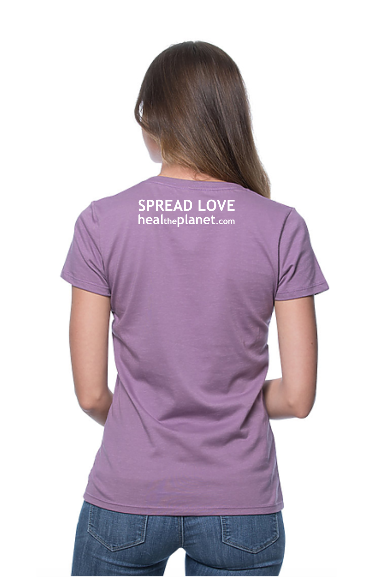 Women's Organic Spread Love Tee T-shirt - Purple