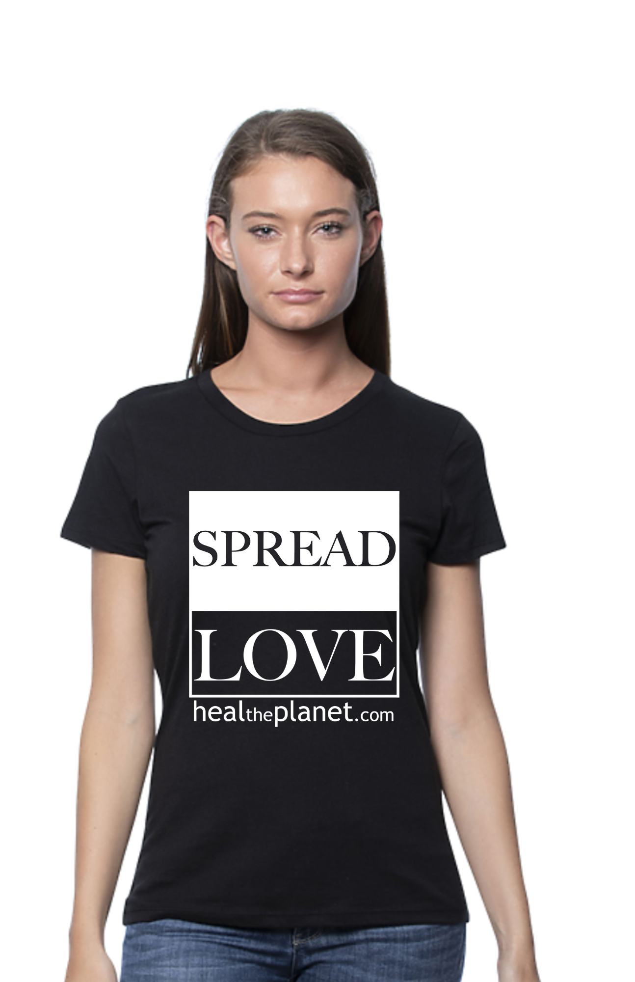 Women's Organic Spread Love Tee T-shirt - Black